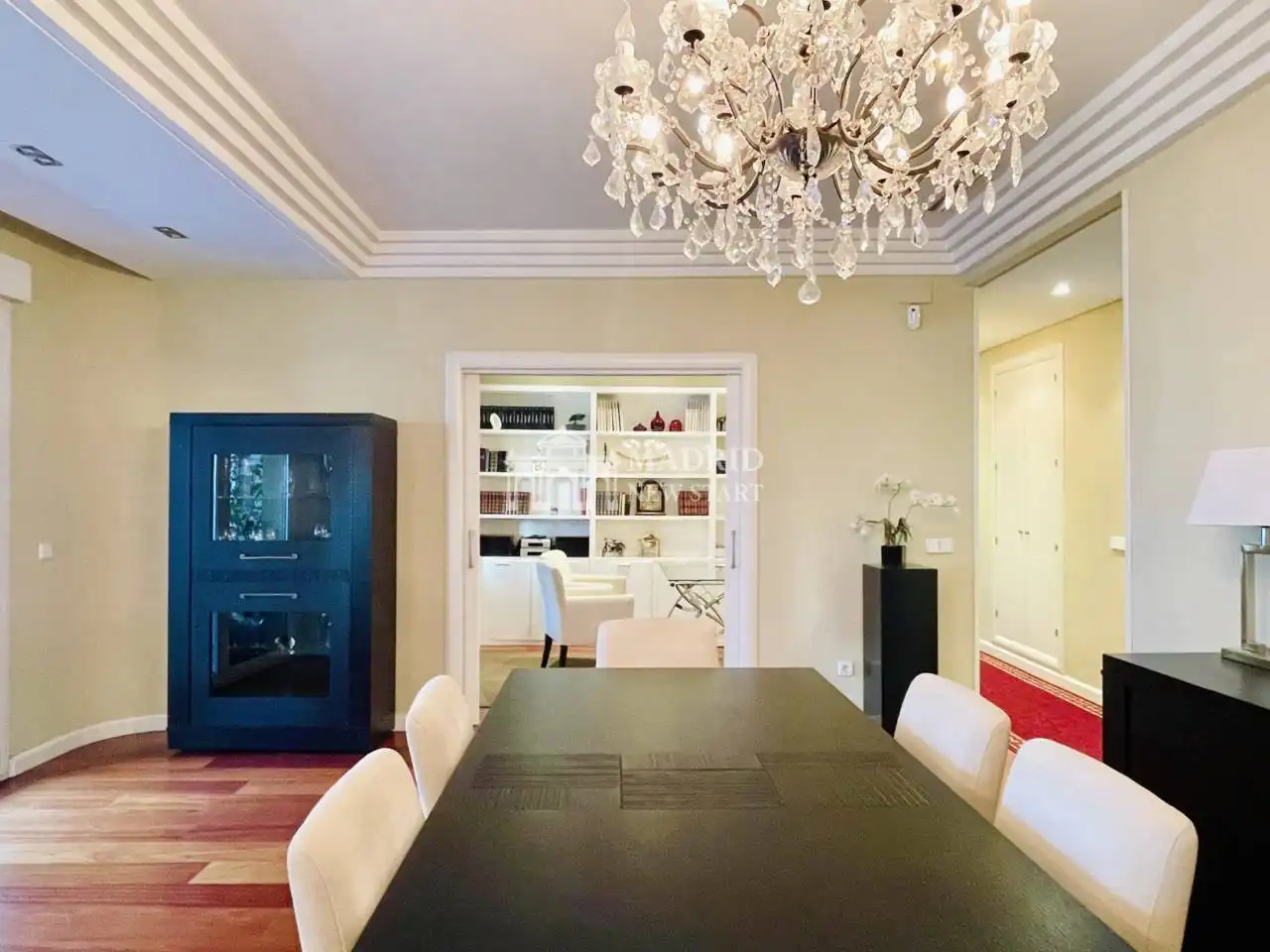 Esszimmer von Wohnung zur Miete in Madrid mit Klimaanlage, Heizung und Parkett