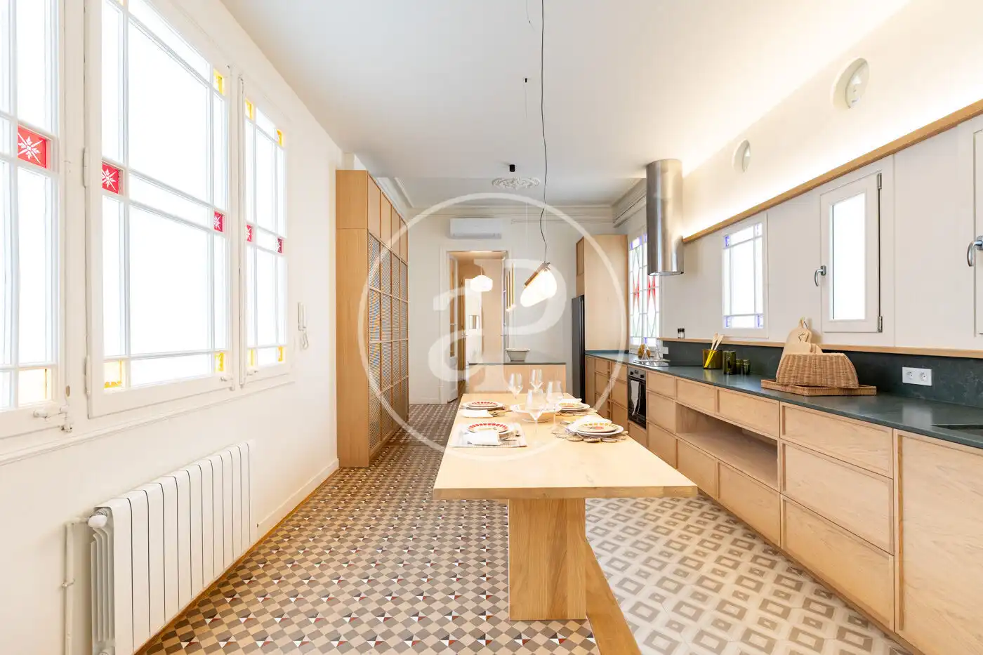 Küche von Wohnung zum Verkauf in Barcelona mit Klimaanlage, Heizung und Möbliert