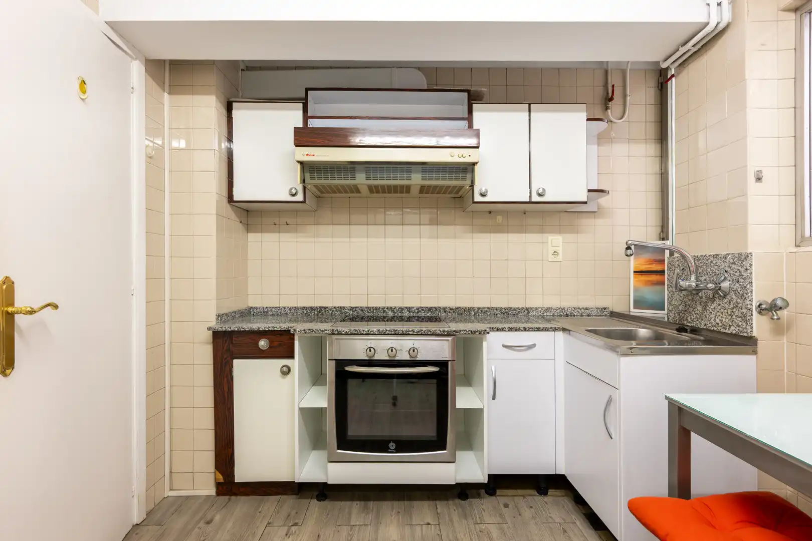 Kitchen of Flat for sale in A Coruña Capital   with Heating and Parquet flooring