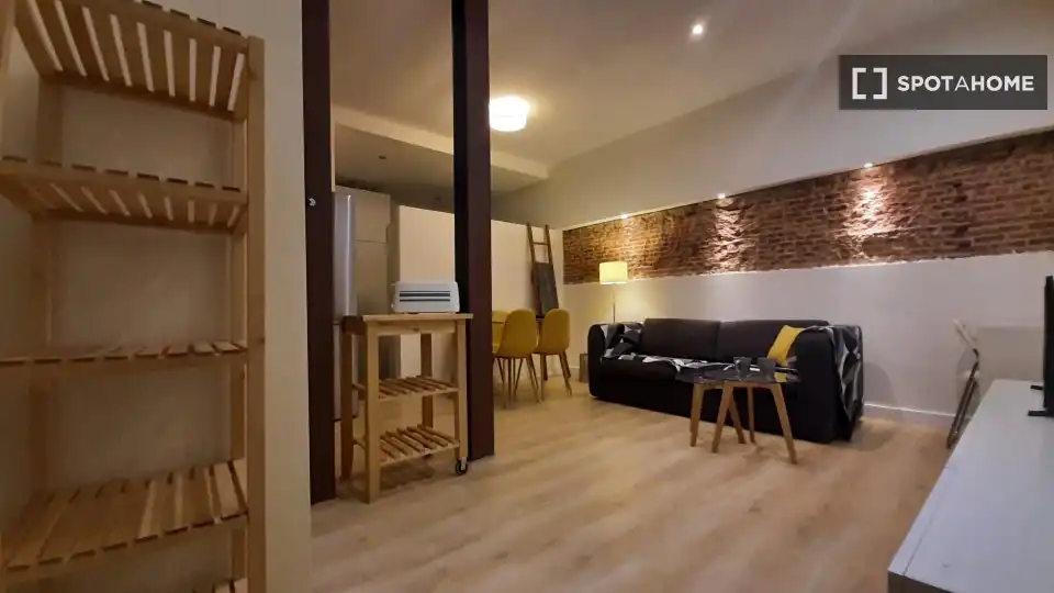 Living room of Apartments for share in Madrid  with Air Conditioner, Heating and Terrace