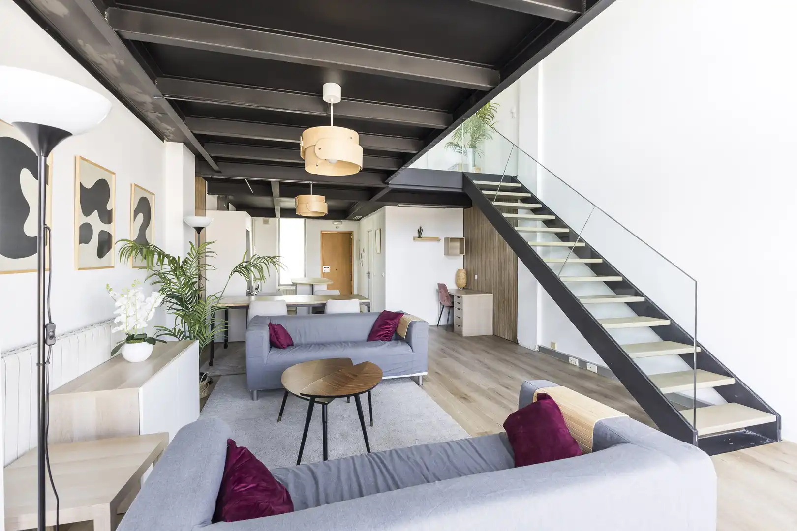 Sala d'estar de Àtic de lloguer en Alcobendas amb Aire condicionat, Calefacció i Terrassa
