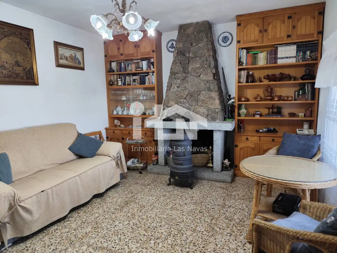 Sala de estar de Casa o chalet en venta en Santa María de la Alameda con Jardín privado y Terraza