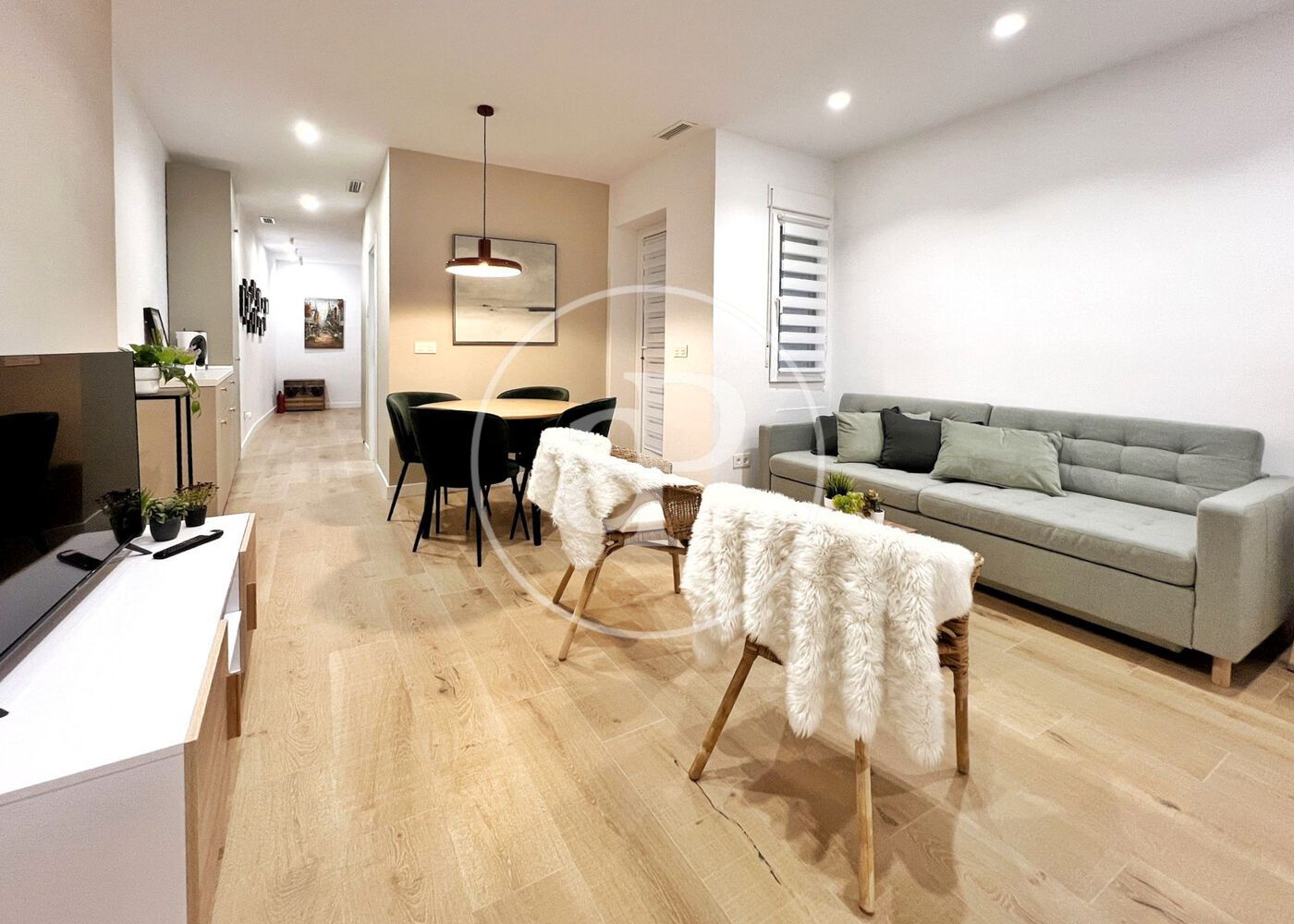 Sala d'estar de Pis de lloguer en  Madrid Capital amb Aire condicionat, Calefacció i Terrassa