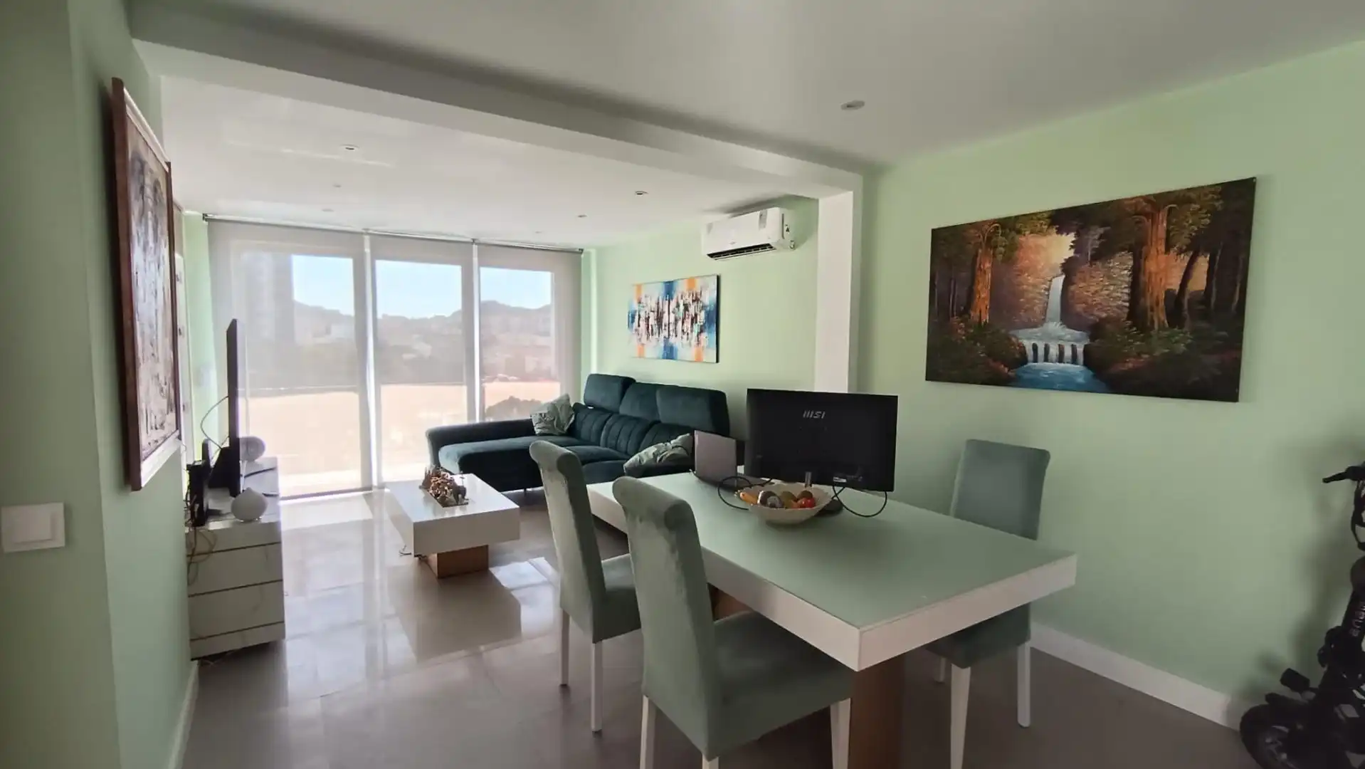 Dining room of Flat for sale in Málaga  with Air Conditioner, Private garden and Terrace