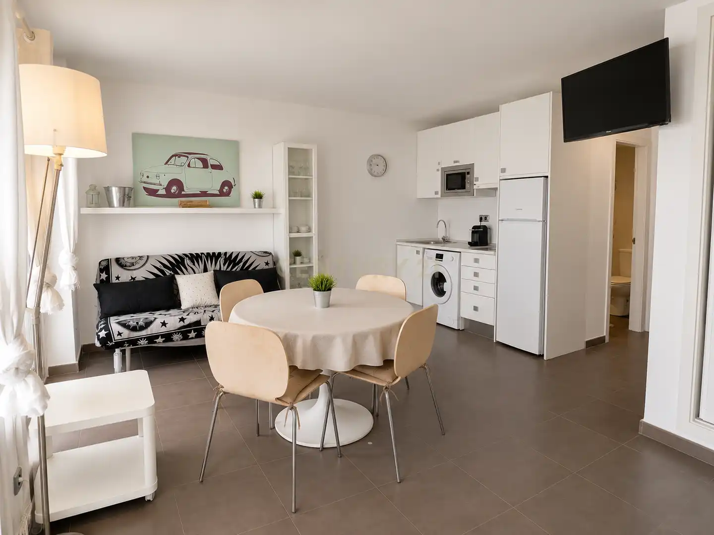 Sala de estar de Loft de alquiler en Sant Josep de sa Talaia con Aire acondicionado, Piscina y Balcón
