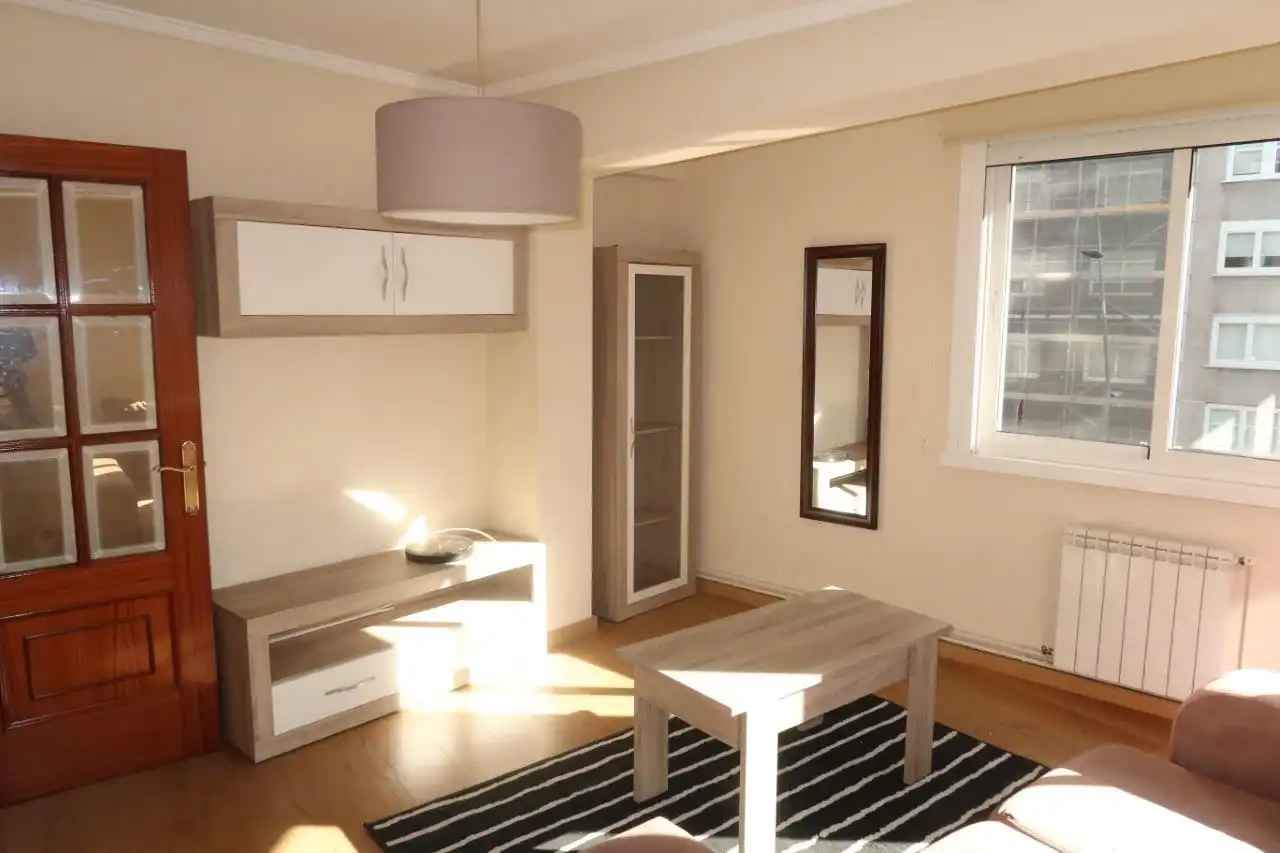 Living room of Flat for sale in A Coruña Capital   with Heating, Storage room and Furnished
