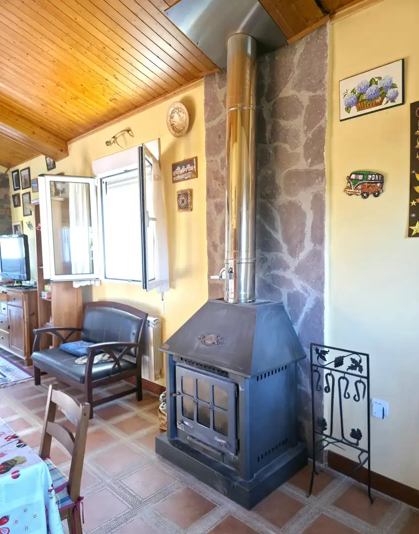 Living room of Houses for sale in Salinas de Pisuerga  with Private garden, Storage room and Swimming Pool