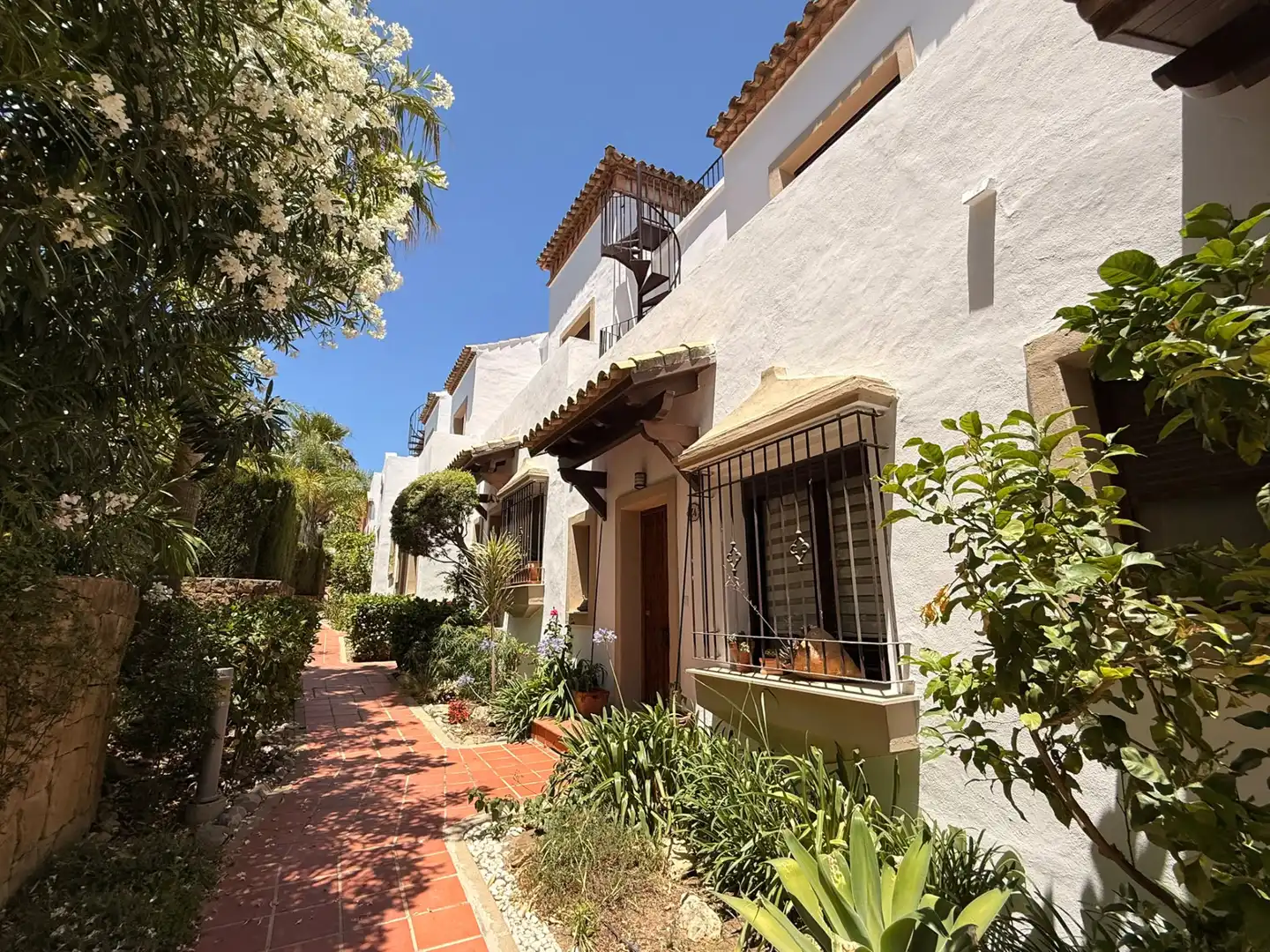 Exterior view of Detached homes for sale in Estepona  with Air Conditioner, Terrace and Storage room