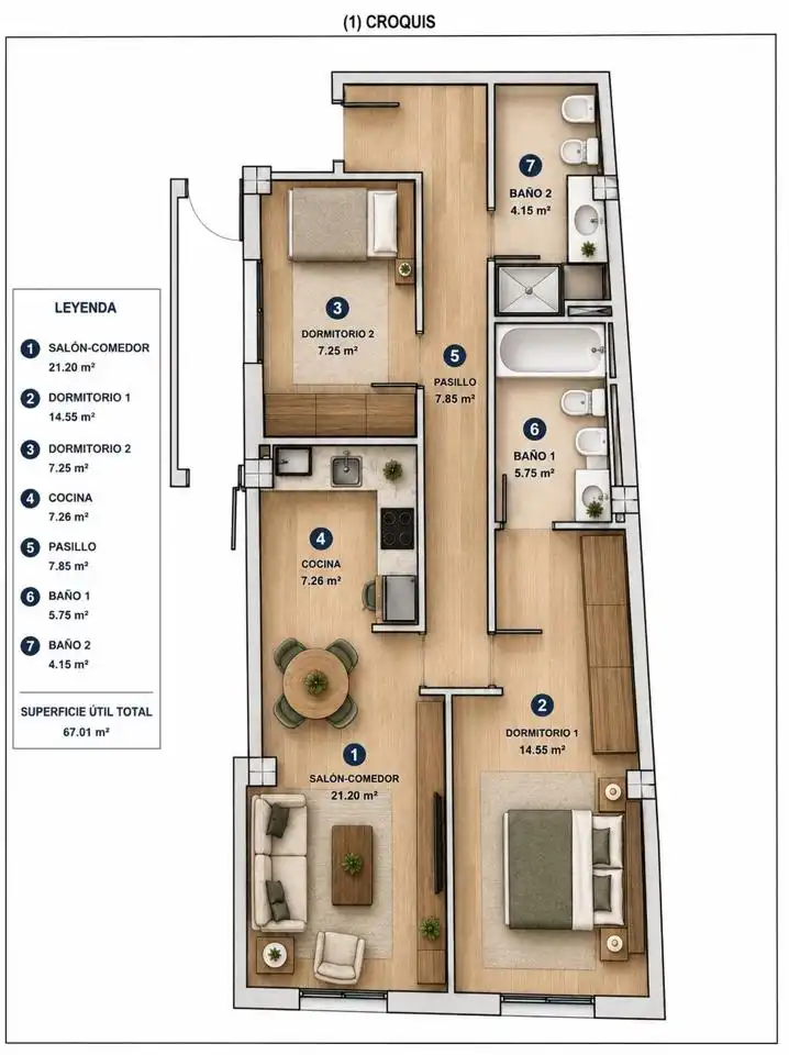Wohnung zum Verkauf in Zaragoza mit Klimaanlage, Heizung und Parkett