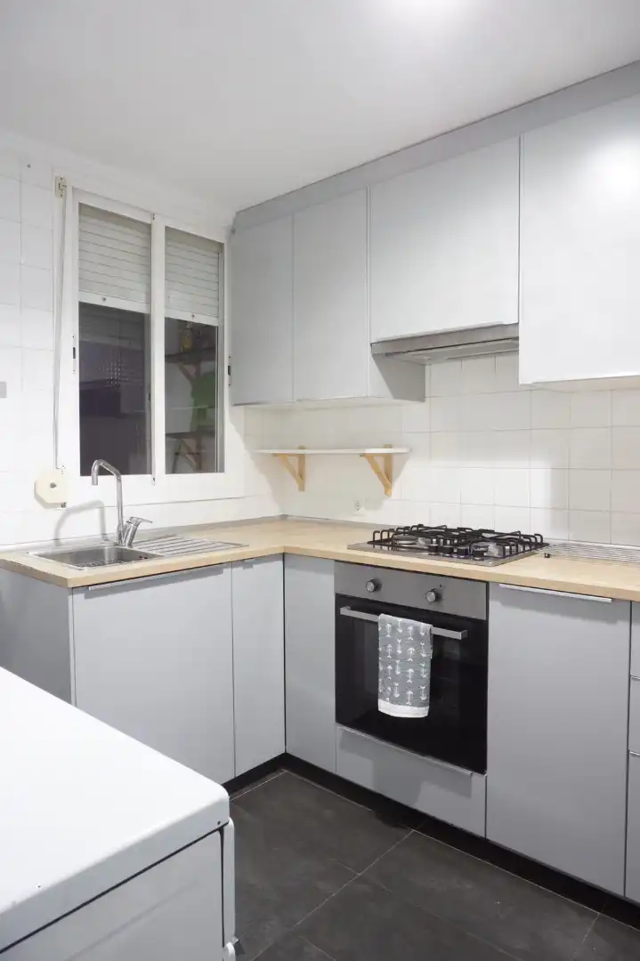 Cocina de Piso de alquiler en Valencia con Aire acondicionado, Parquet y Amueblado