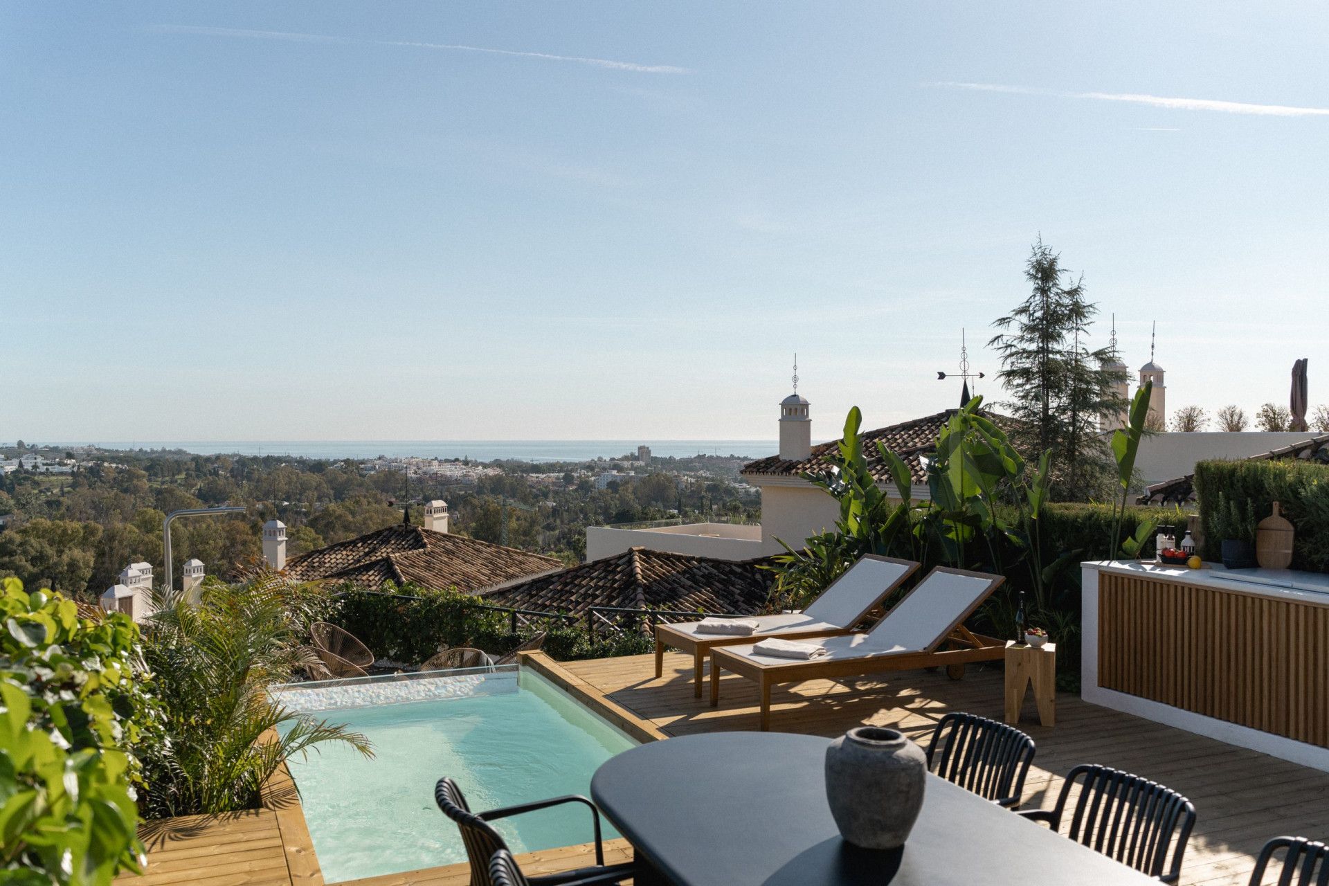 Terrassa de Apartament de lloguer en Marbella amb Aire condicionat, Calefacció i Jardí privat