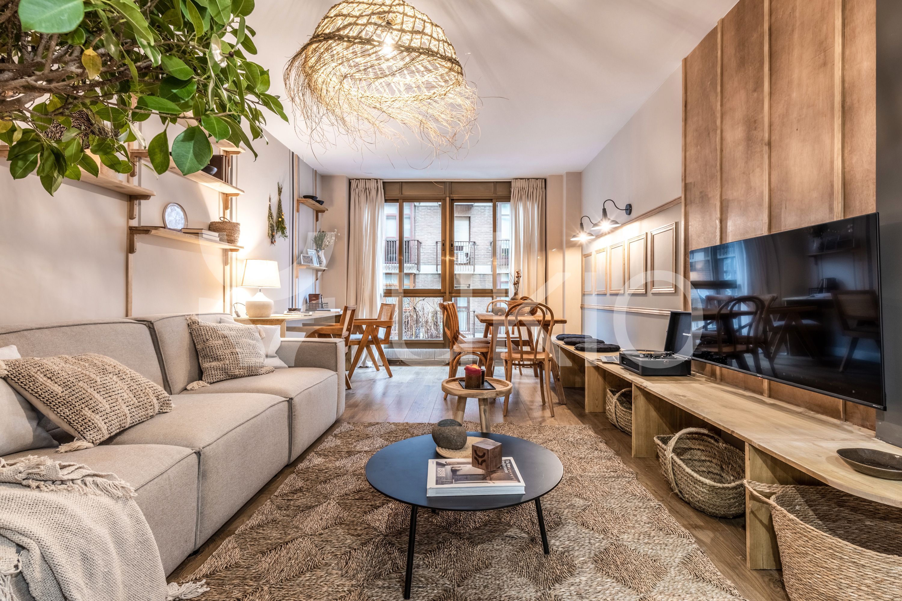 Living room of Apartment to rent in  Madrid Capital  with Air Conditioner, Oven and Washing machine