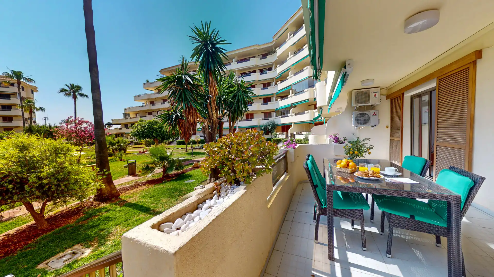 Garden of Flat for rent in Dénia  with Air Conditioner, Heating and Terrace