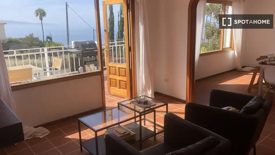 Living room of Apartments for share in Tacoronte  with Air Conditioner, Terrace and Furnished