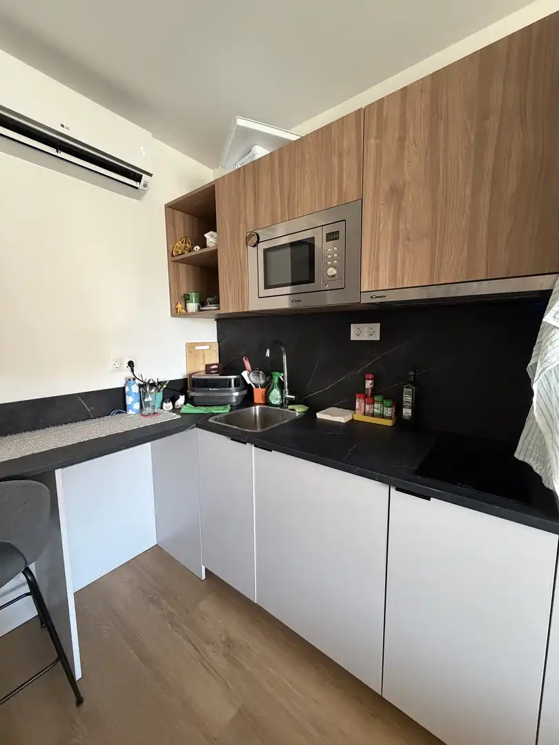 Küche von Wohnung zur Miete in Madrid mit Klimaanlage, Parkett und Terrasse