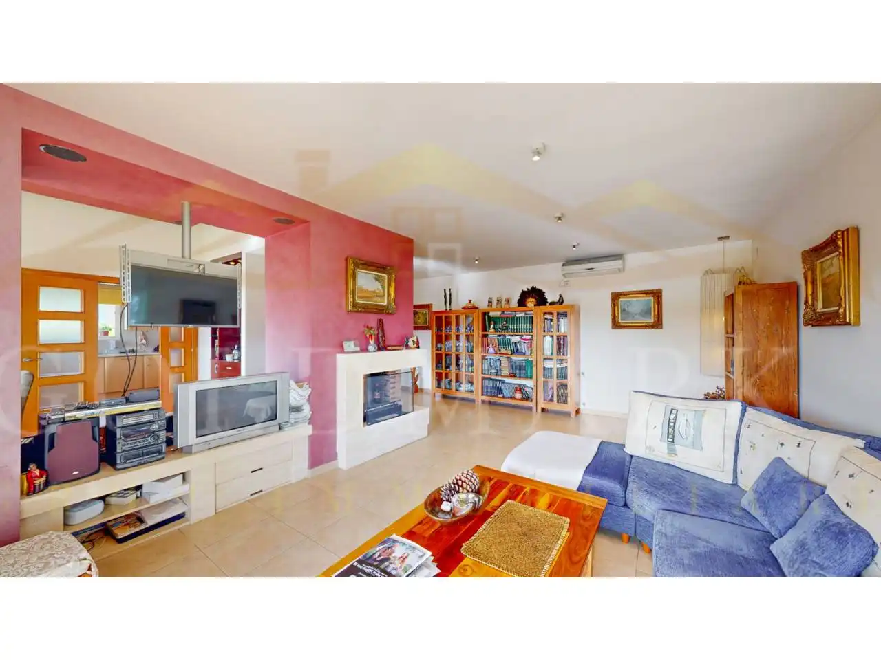 Sala d'estar de Casa o xalet en venda en Sabadell amb Aire condicionat, Jardí privat i Terrassa