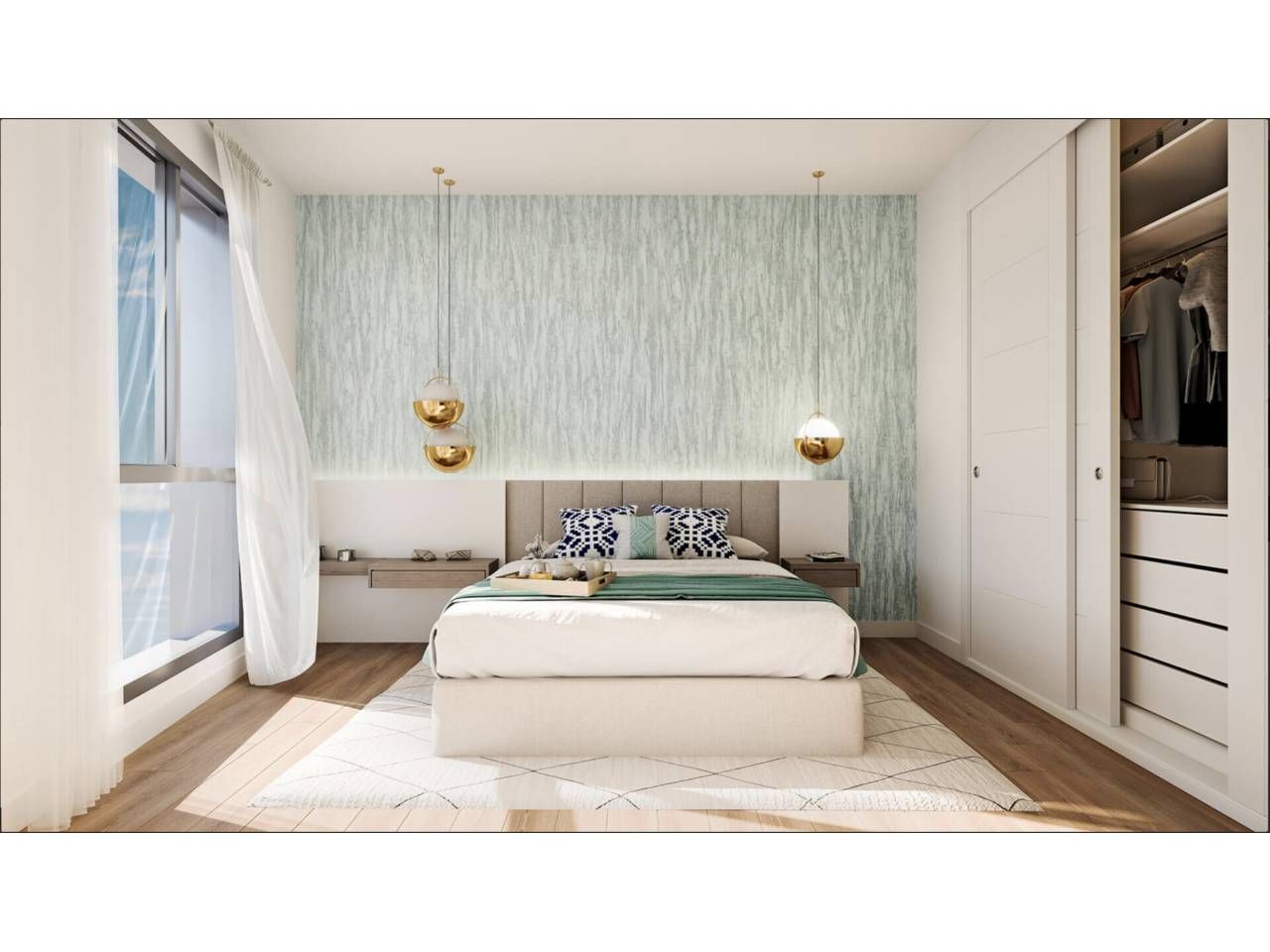 Bedroom of Flat for sale in Estepona  with Air Conditioner and Community pool