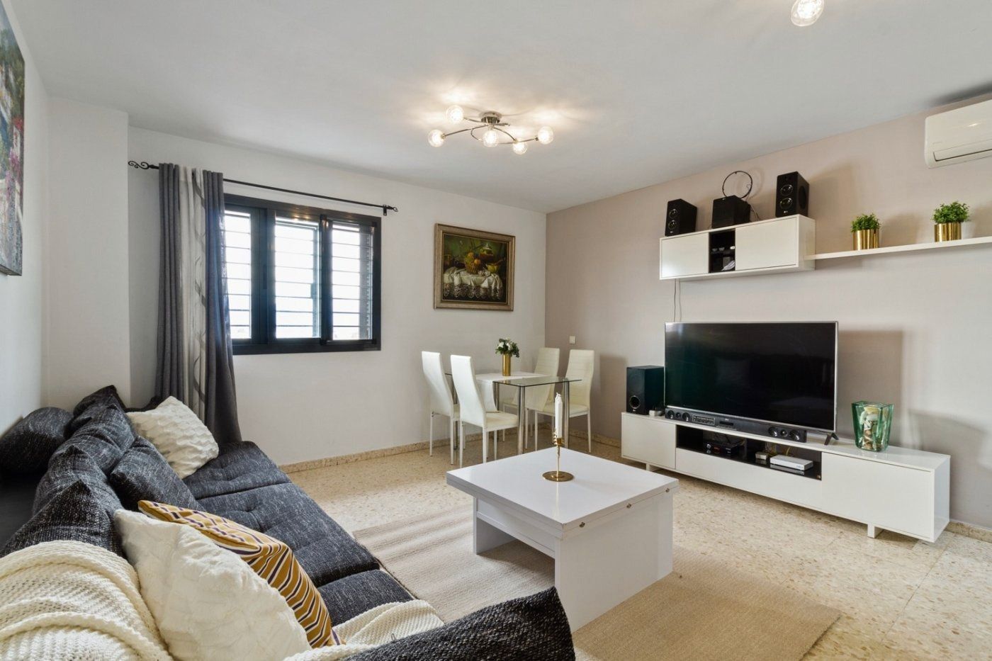 Living room of Flat to rent in Málaga Capital  with Air Conditioner and Furnished