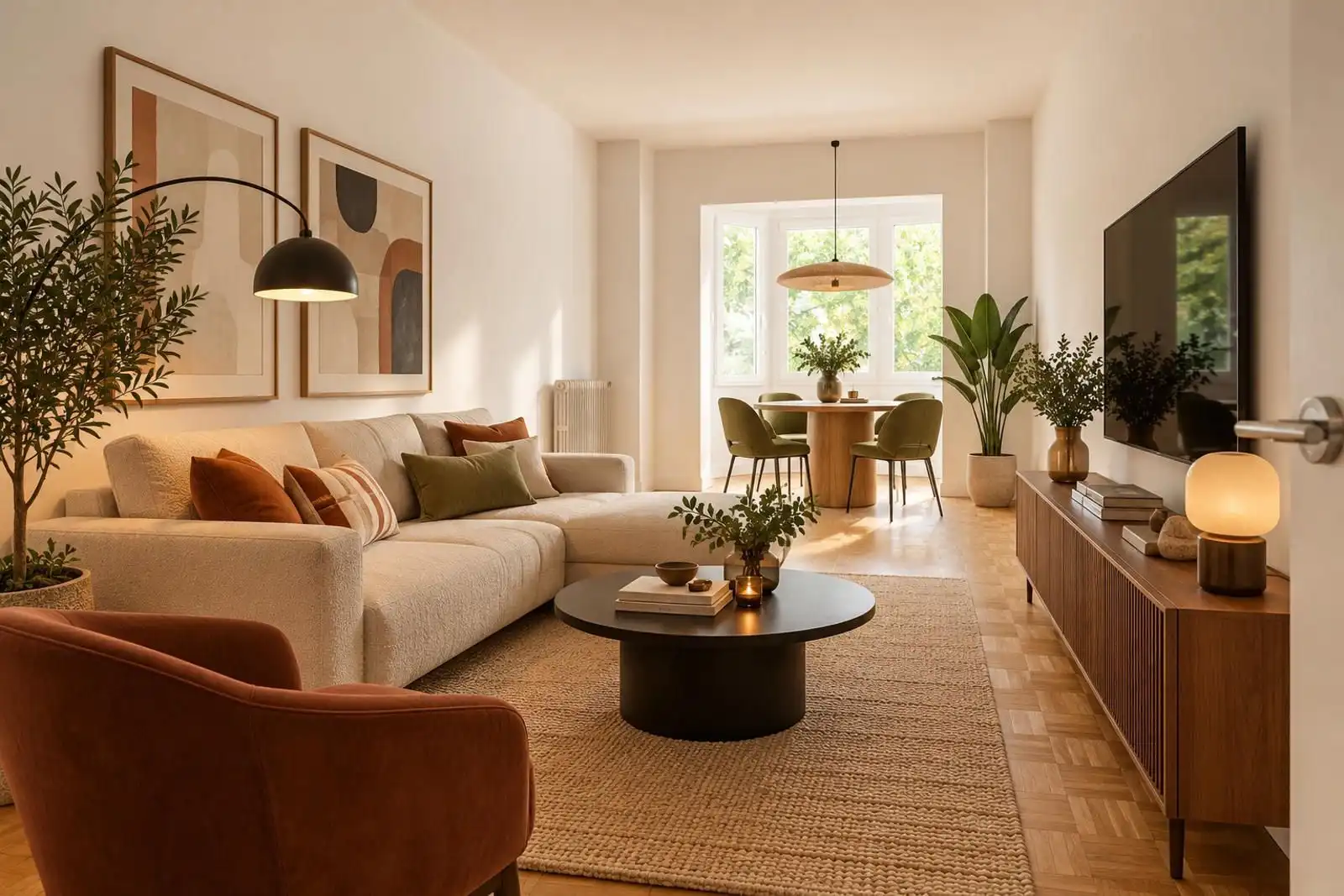 Living room of Flat for rent in Retiro
