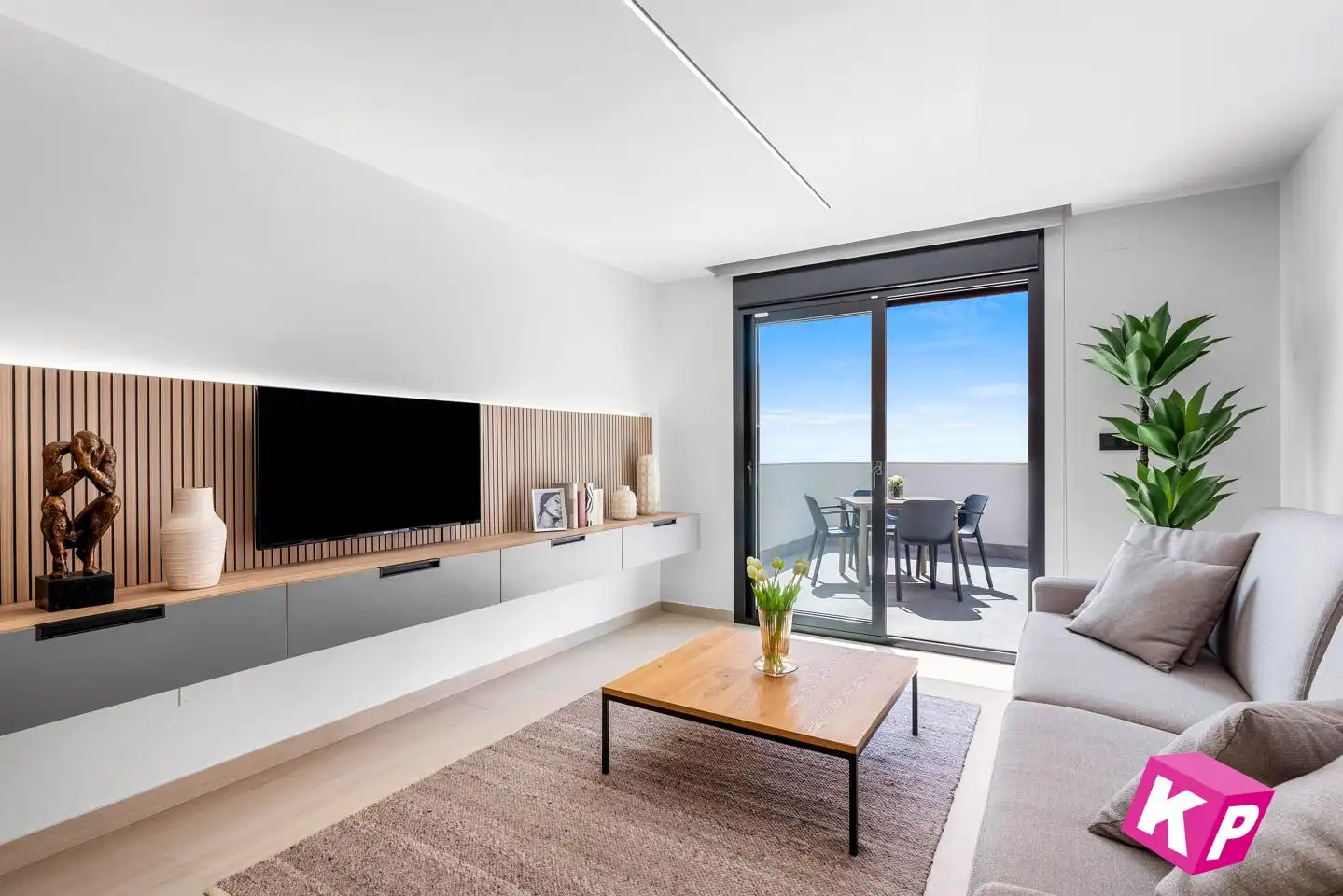 Sala de estar de Piso en venta en Guardamar del Segura con Aire acondicionado, Jardín privado y Terraza