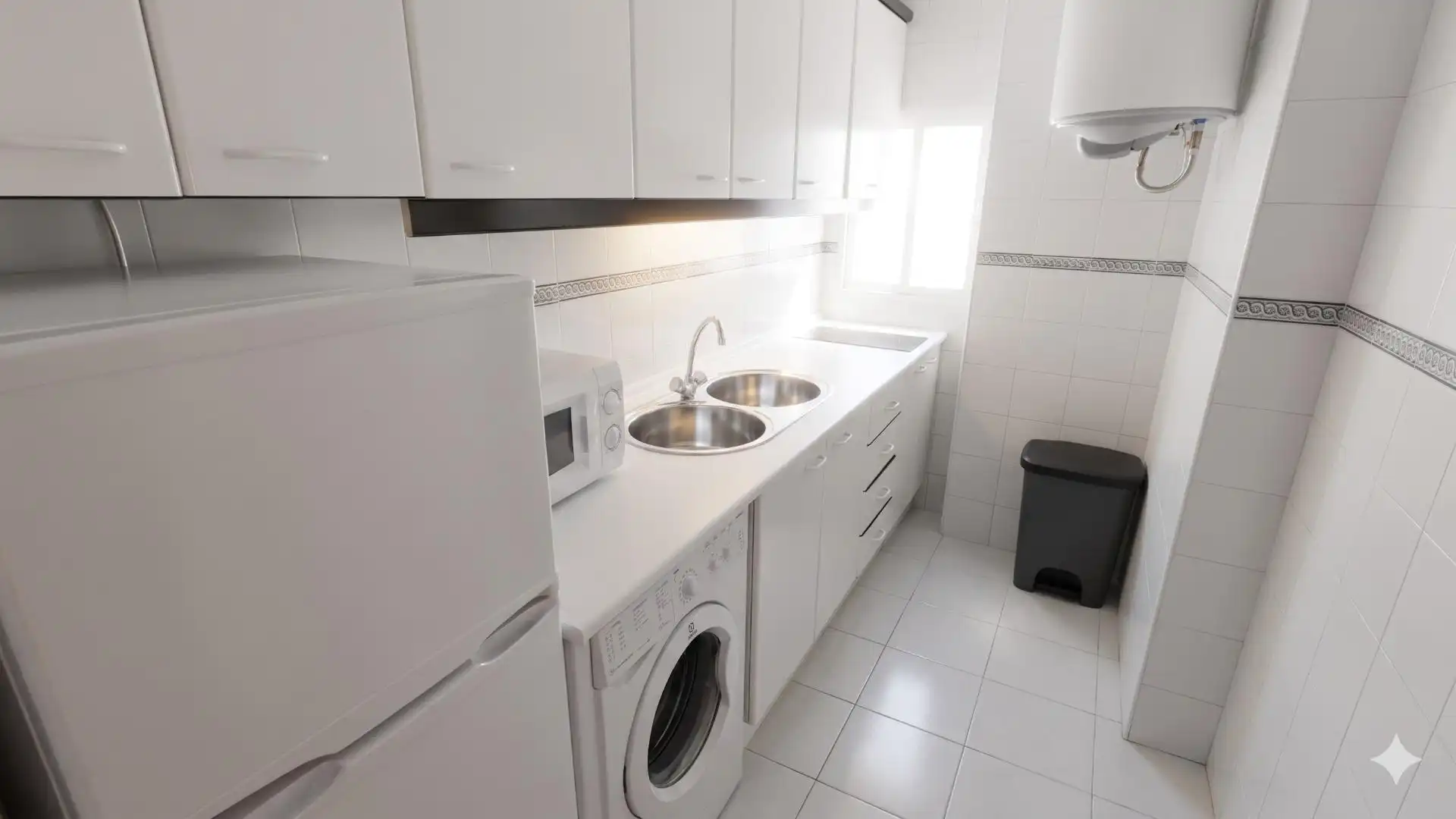 Kitchen of Flat for rent in Granada  with Heating, Furnished and Balcony