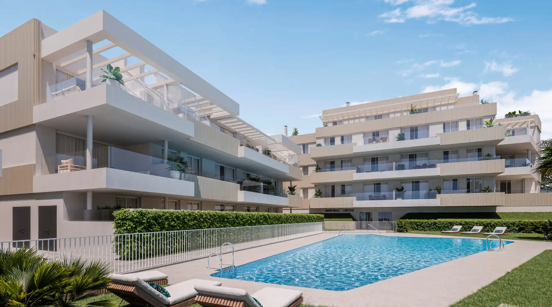 Piscina de Apartament en venda en Estepona amb Aire condicionat, Calefacció i Jardí privat