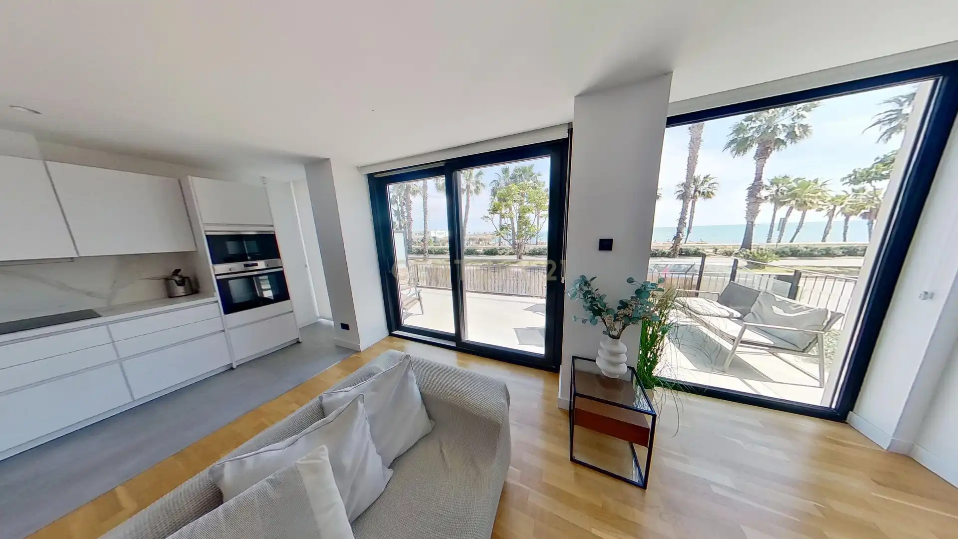 Sala de estar de Apartamento de alquiler en Málaga con Aire acondicionado, Lavadora y Microondas