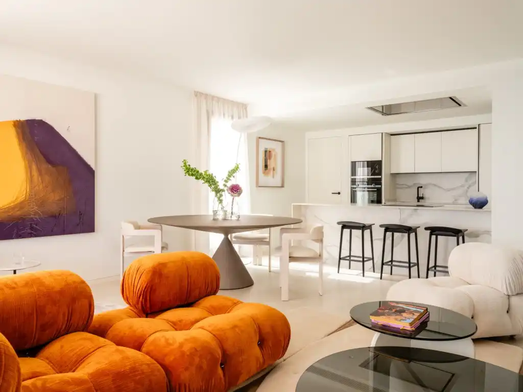 Wohnzimmer von Wohnungen zum Verkauf in  Palma de Mallorca mit Klimaanlage, Heizung und Terrasse