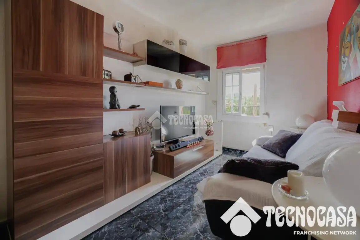 Sala de estar de Piso en venta en Badalona con Parquet