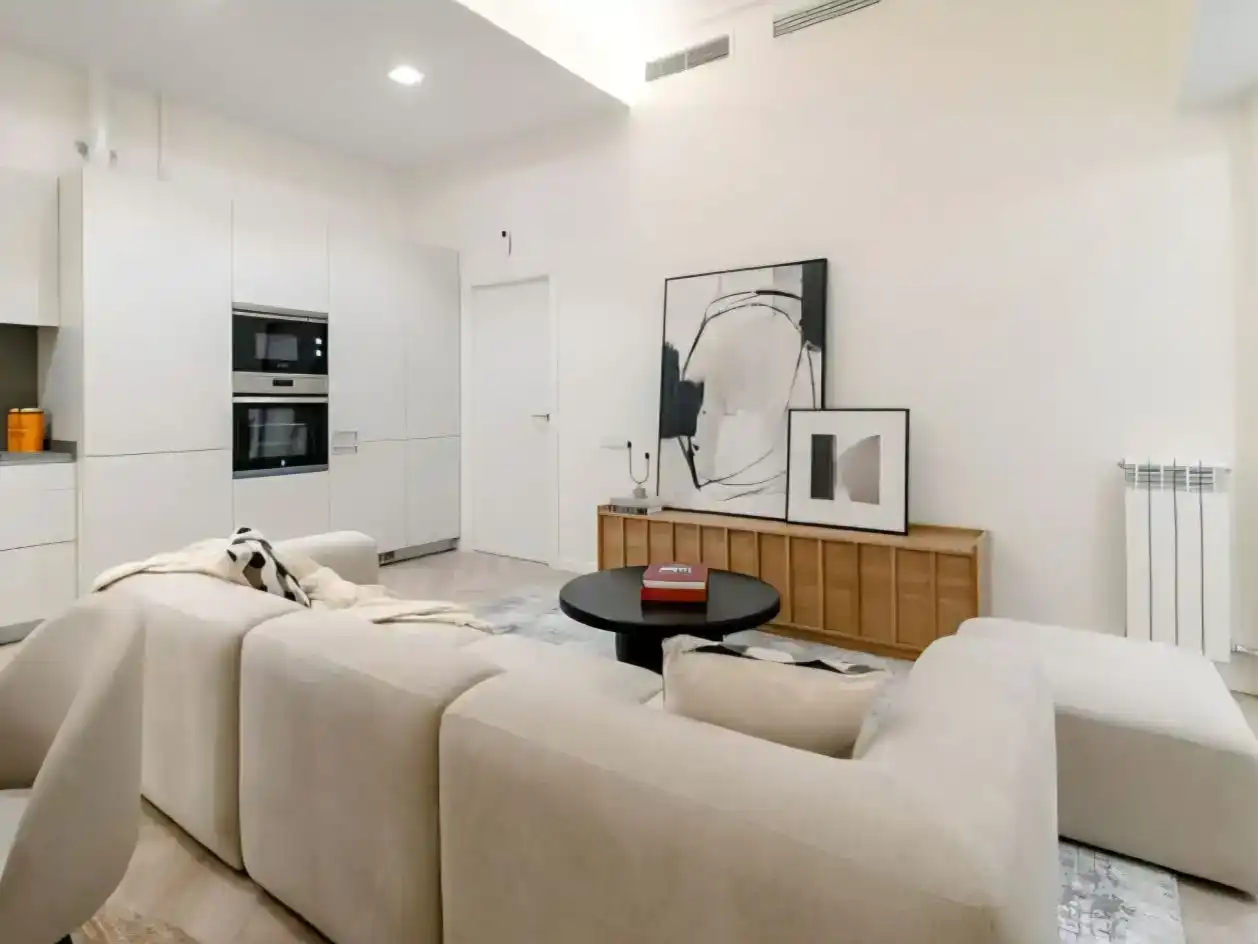 Wohnzimmer von Wohnungen zum Verkauf in  Barcelona Capital mit Klimaanlage und Balkon
