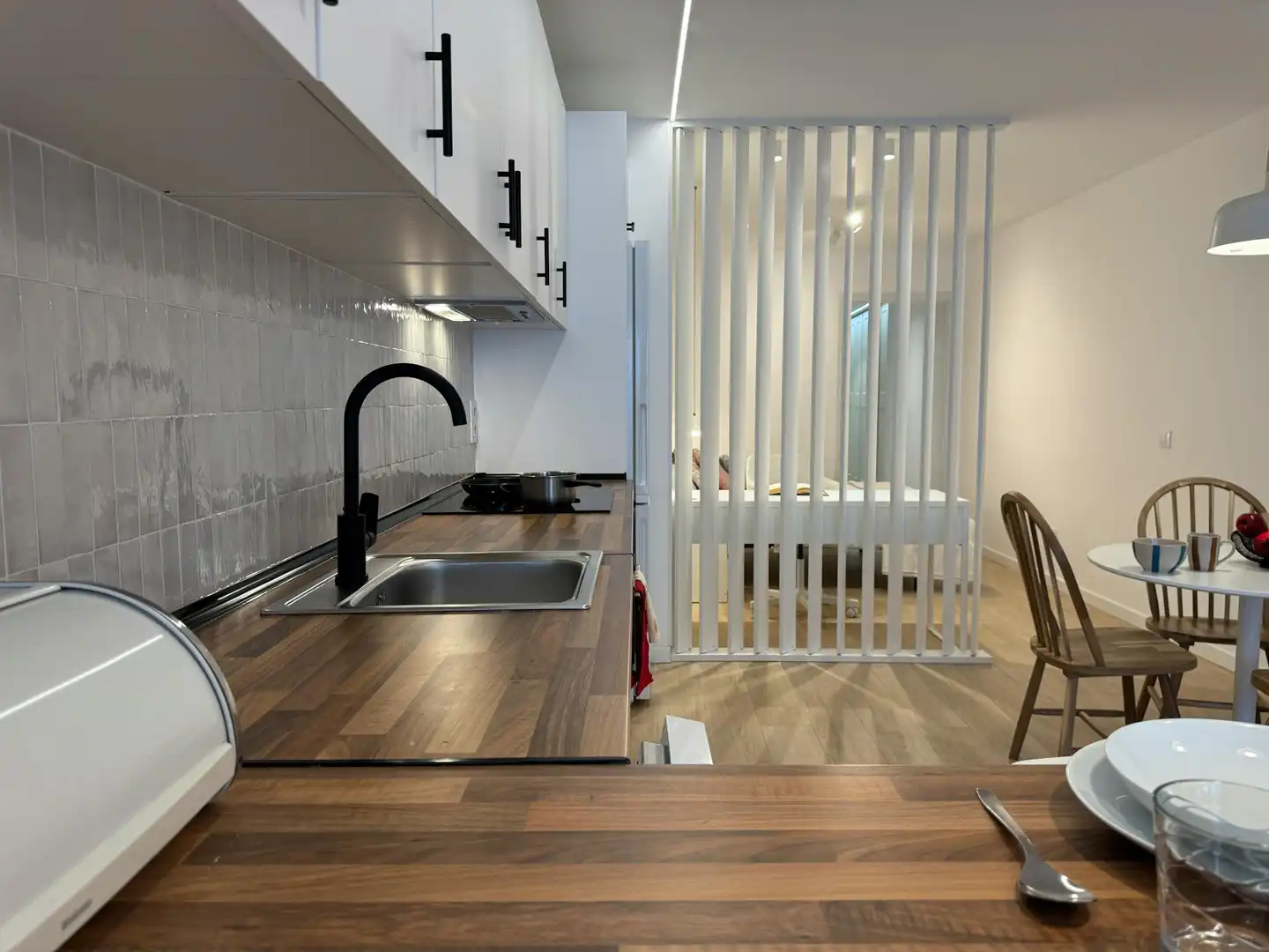 Kitchen of Flat for rent in Madrid  with Air Conditioner, Heating and Furnished