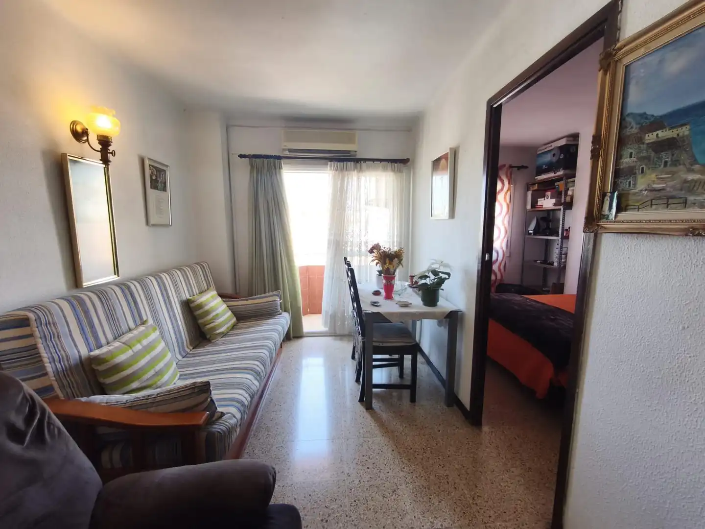 Sala d'estar de Pis en venda en  Palma de Mallorca amb Moblat, Balcó i Alarma