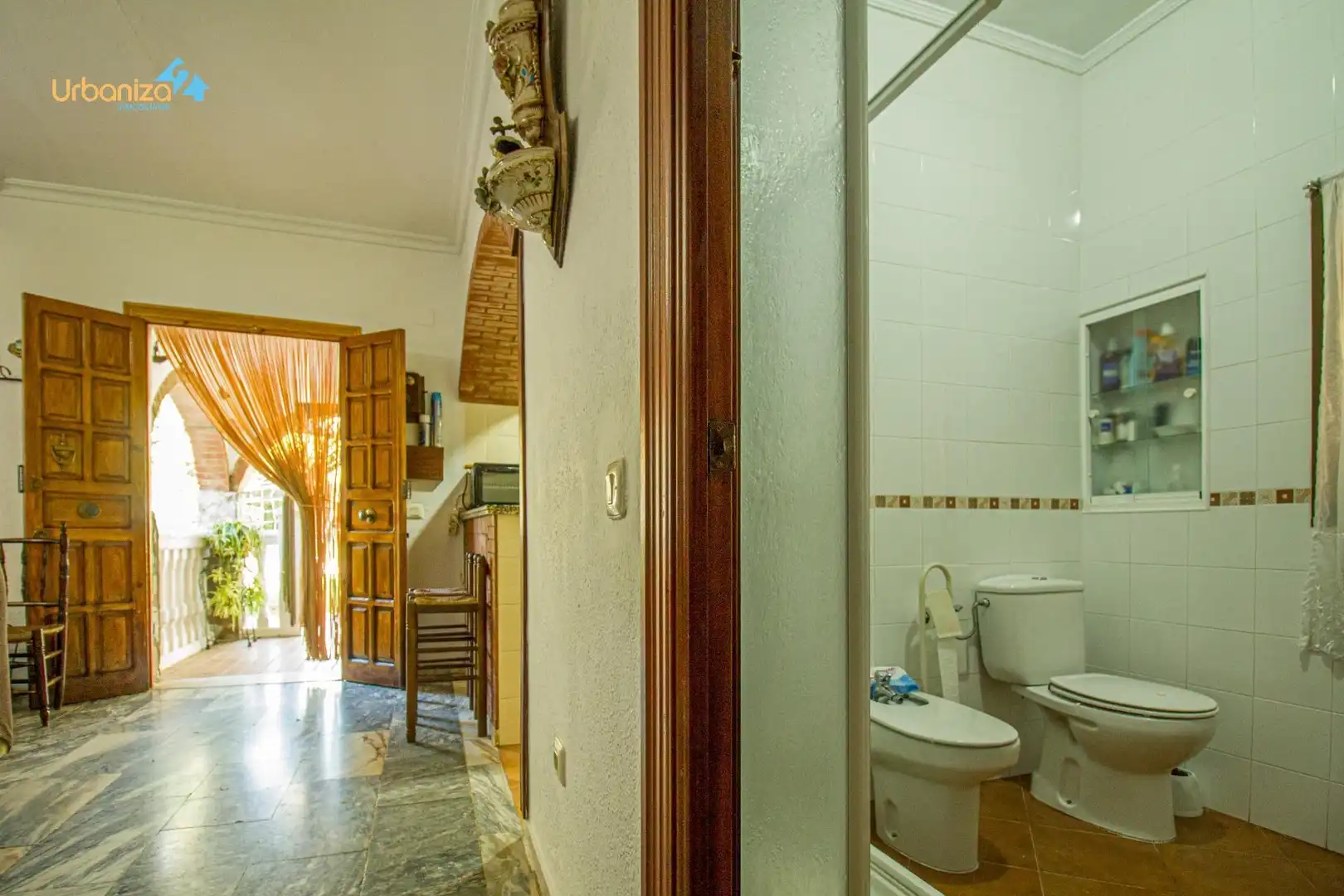 Badezimmer von Haus oder Chalet zum Verkauf in Badajoz mit Privatgarten, Terrasse und Abstellraum