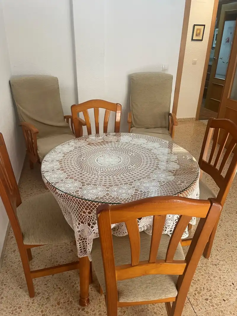 Dining room of Flat for rent in Gandia  with Air Conditioner, Terrace and Furnished