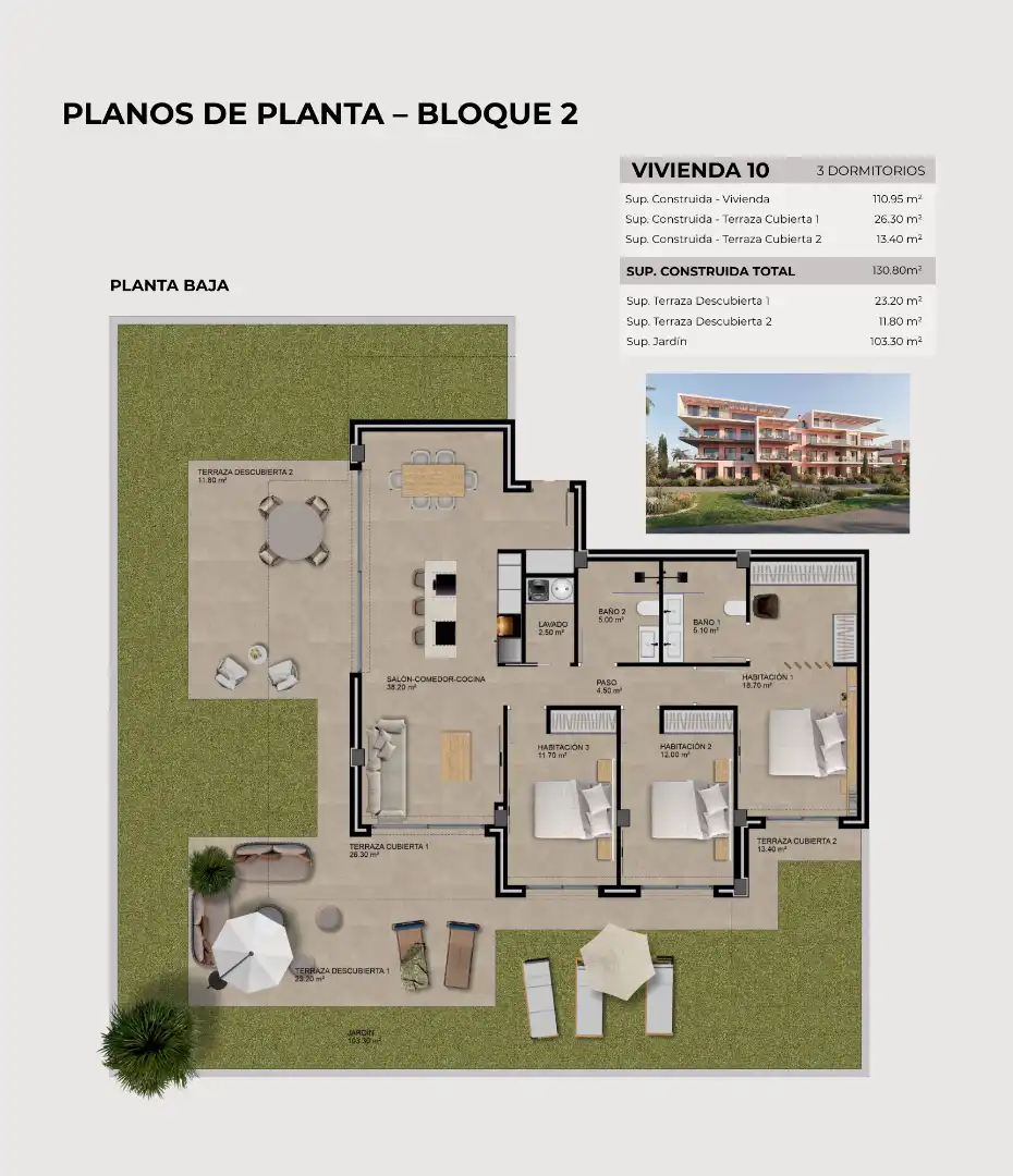 Planta baixa en venda en Desert Spring Golf