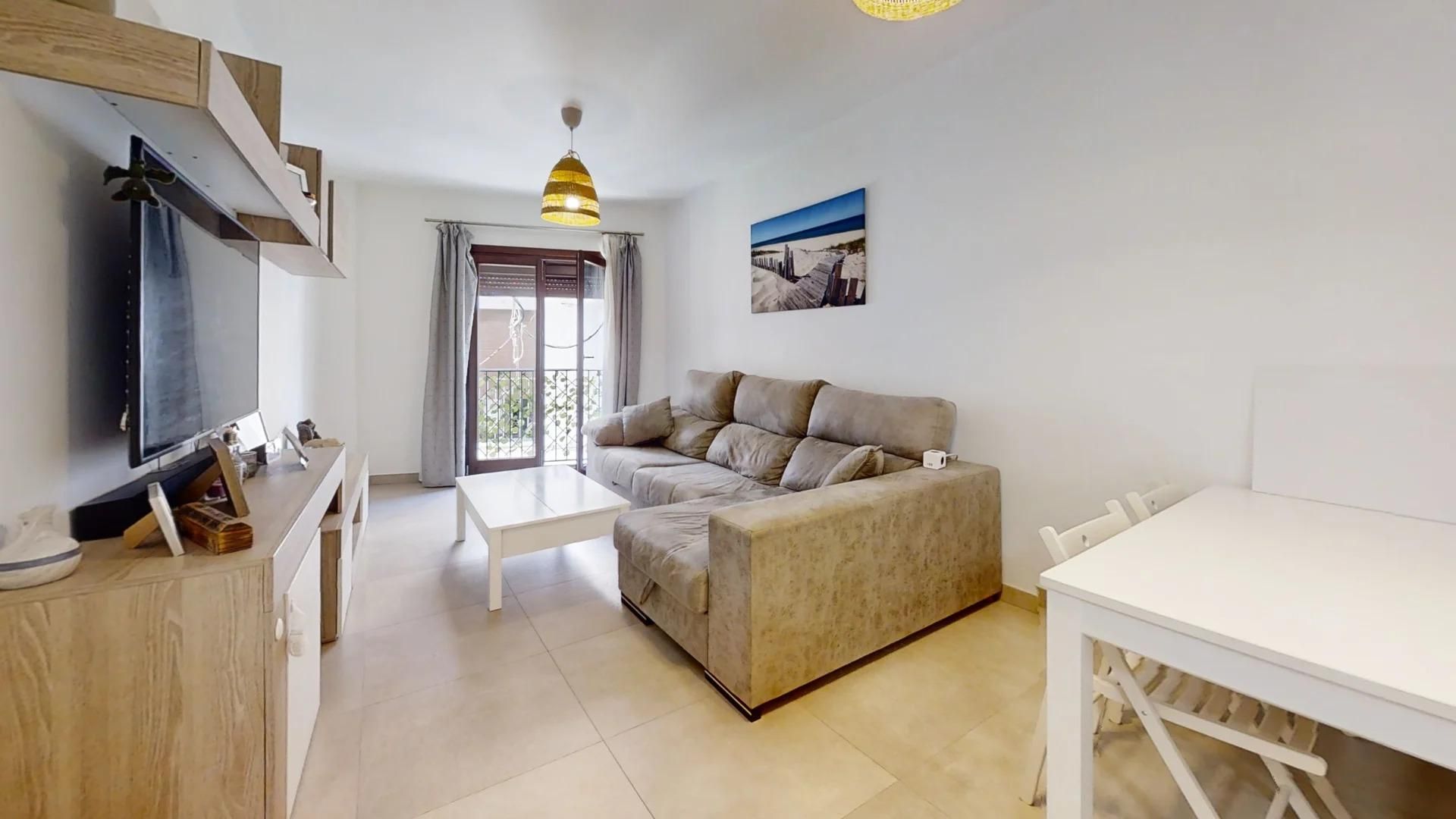 Sala d'estar de Apartament en venda en Coín amb Aire condicionat, Calefacció i Terrassa