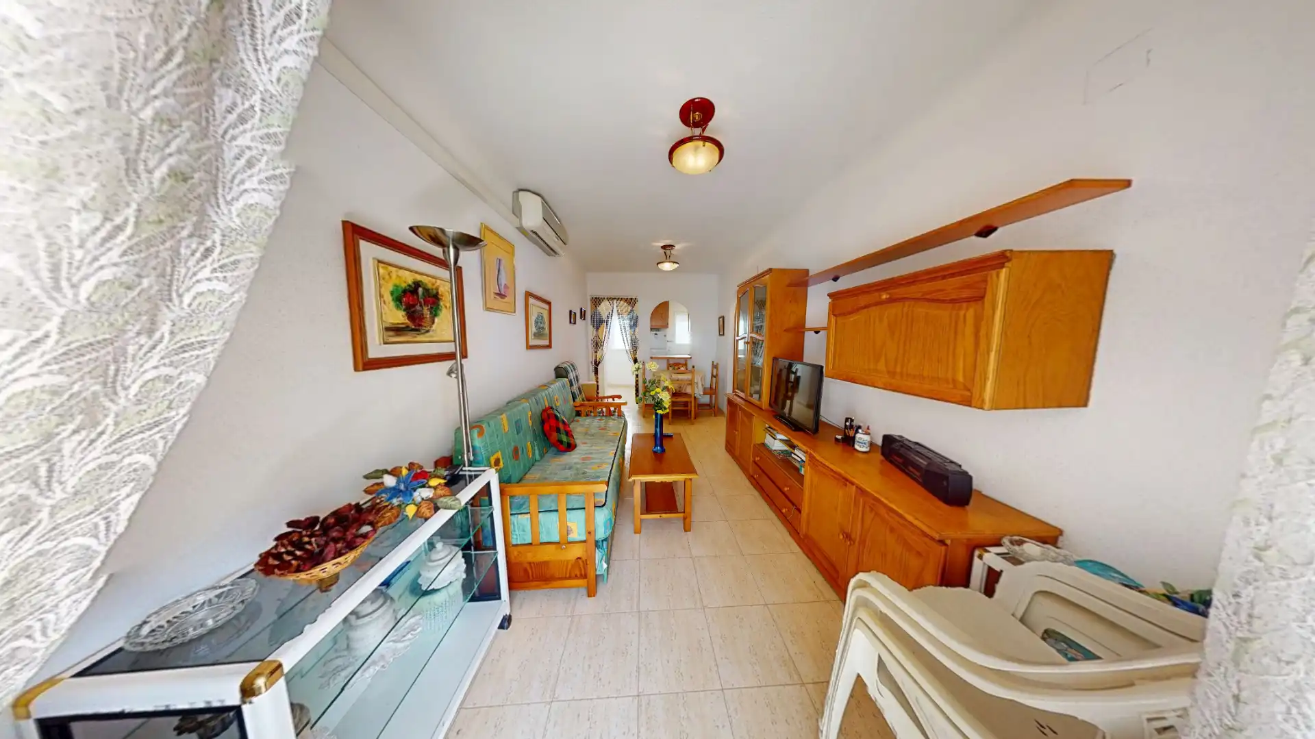Wohnzimmer von Wohnung zum Verkauf in Torrevieja mit Klimaanlage, Heizung und Möbliert