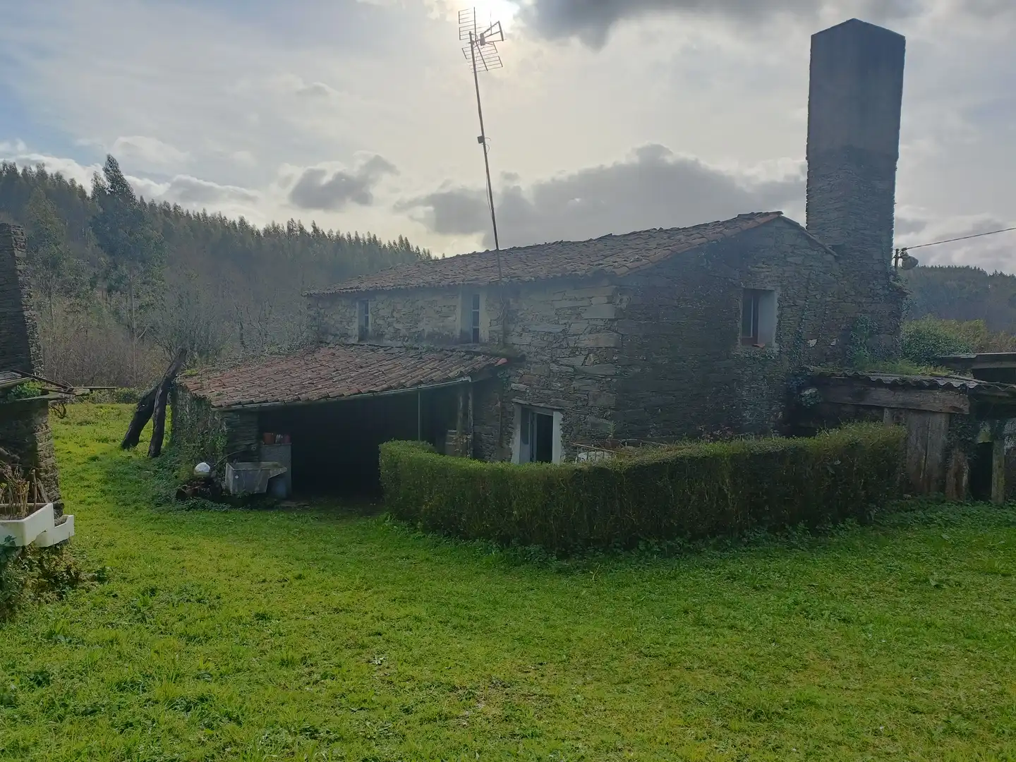 Vista exterior de Casa o xalet en venda en Cesuras amb Jardí privat