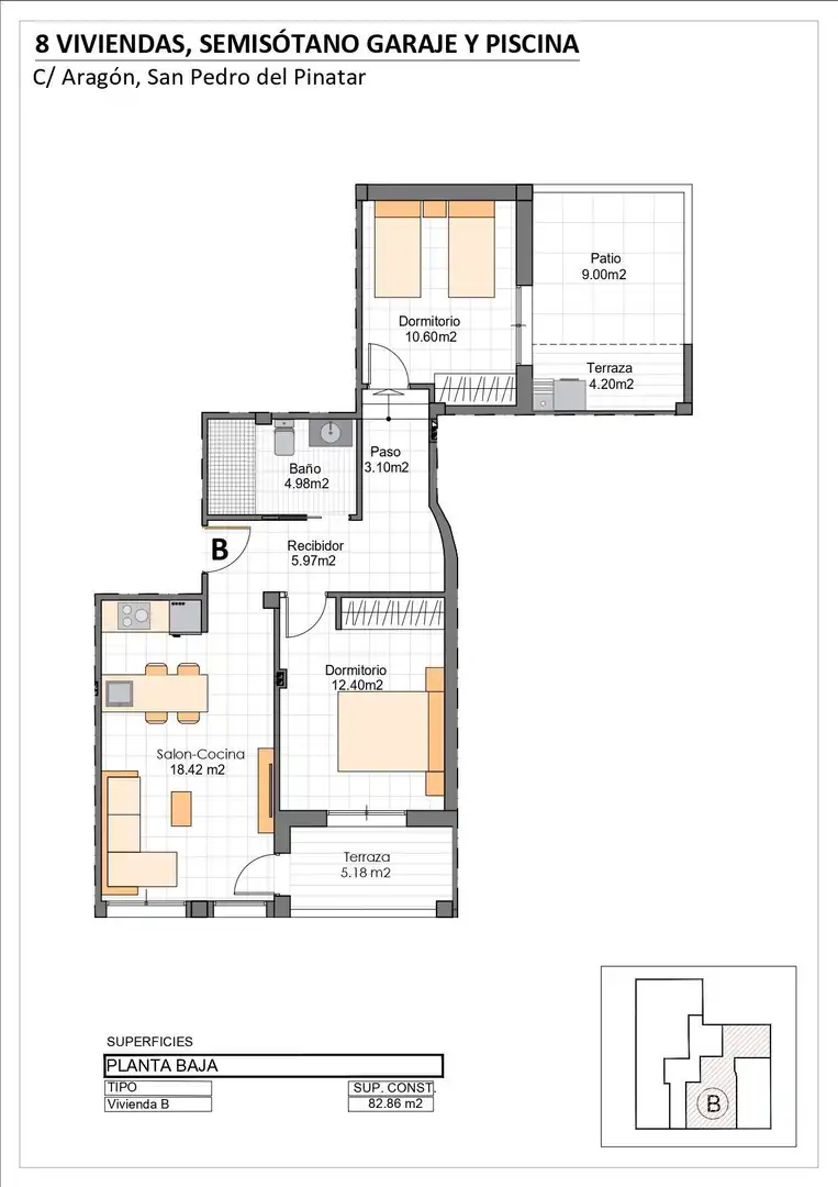 Apartament en venda en San Pedro del Pinatar amb Aire condicionat, Calefacció i Terrassa