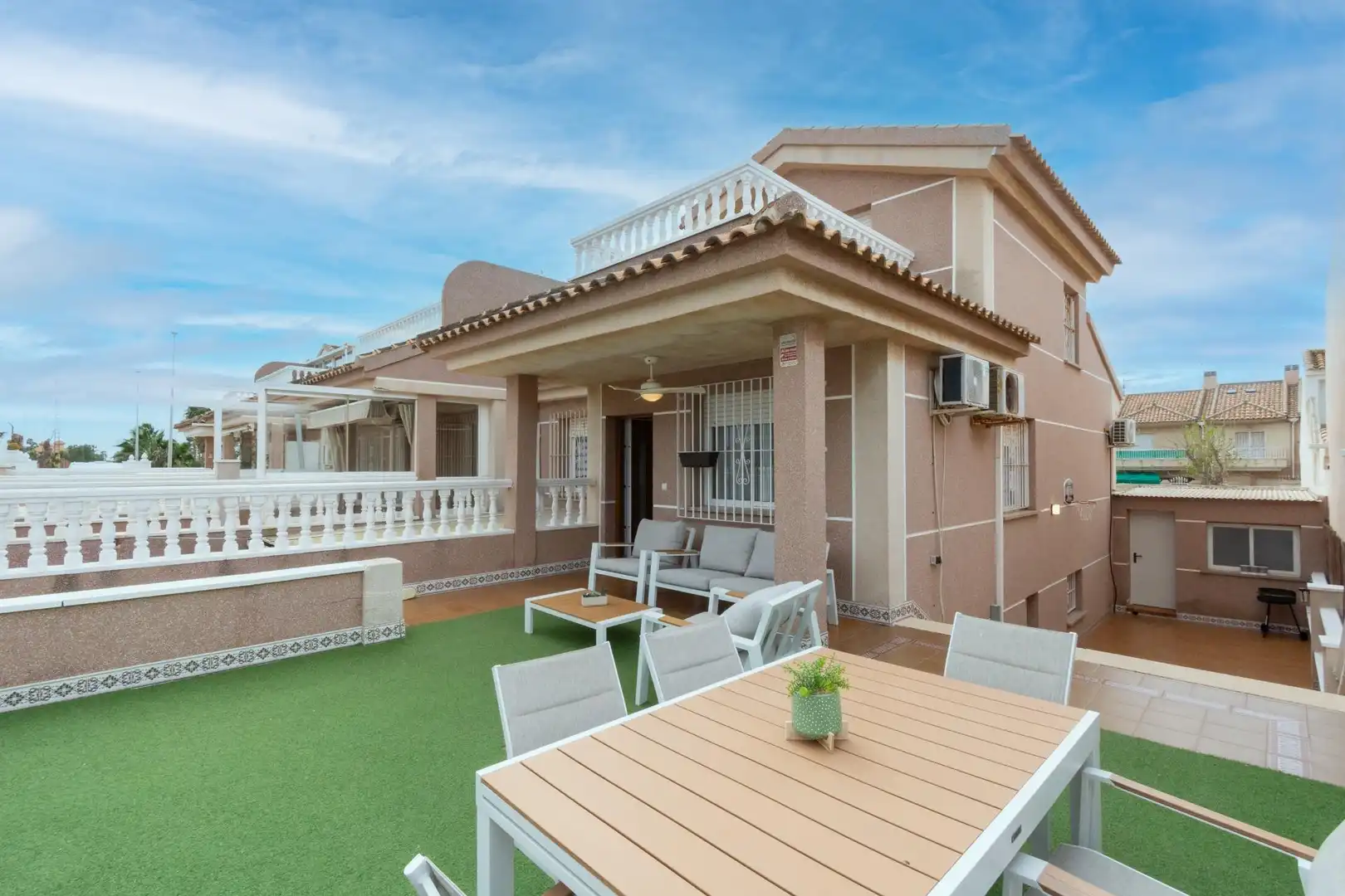 Terrace of Houses for sale in Los Alcázares  with Air Conditioner, Heating and Private garden