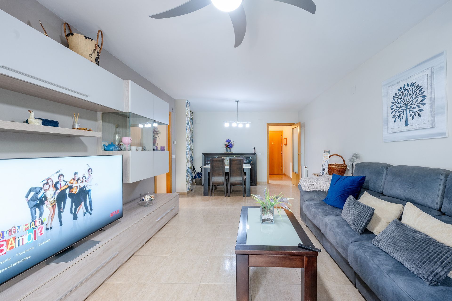 Sala d'estar de Pis en venda en Cunit amb Calefacció, Jardí privat i Terrassa