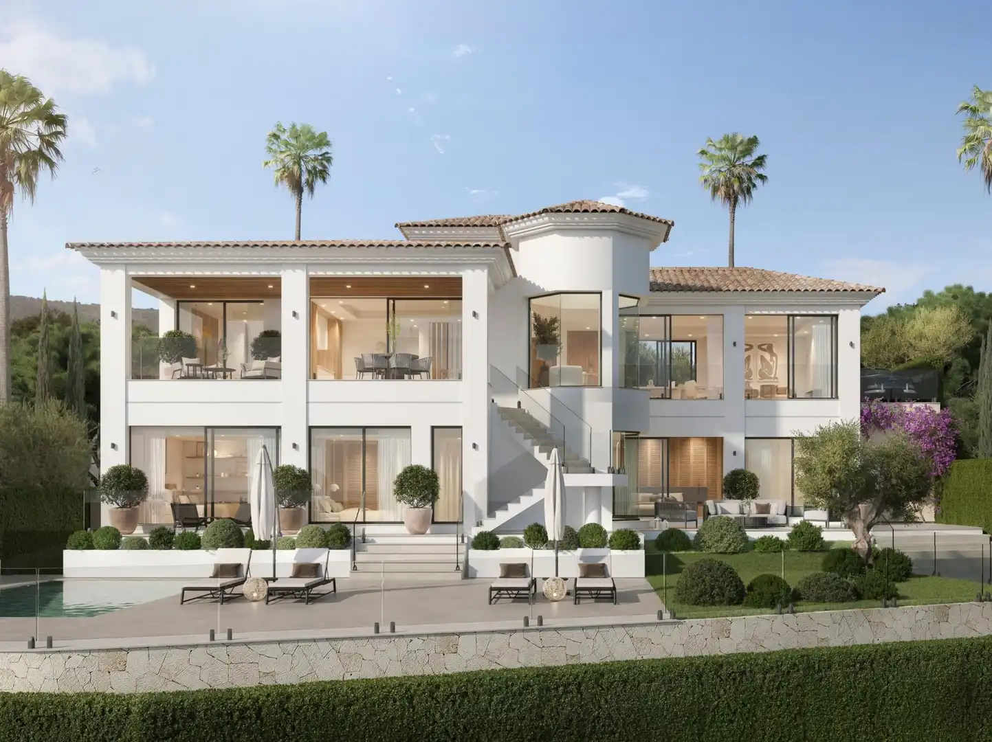 Vista exterior de Casa o xalet en venda en Marbella amb Calefacció, Jardí privat i Terrassa