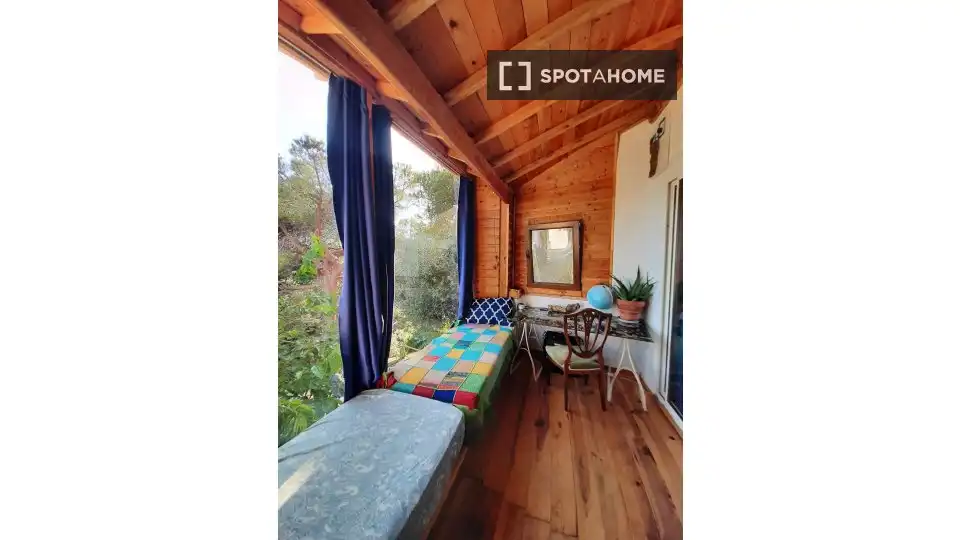 Terrasse von Wohnung zur Miete in Sant Cebrià de Vallalta mit Klimaanlage, Heizung und Möbliert