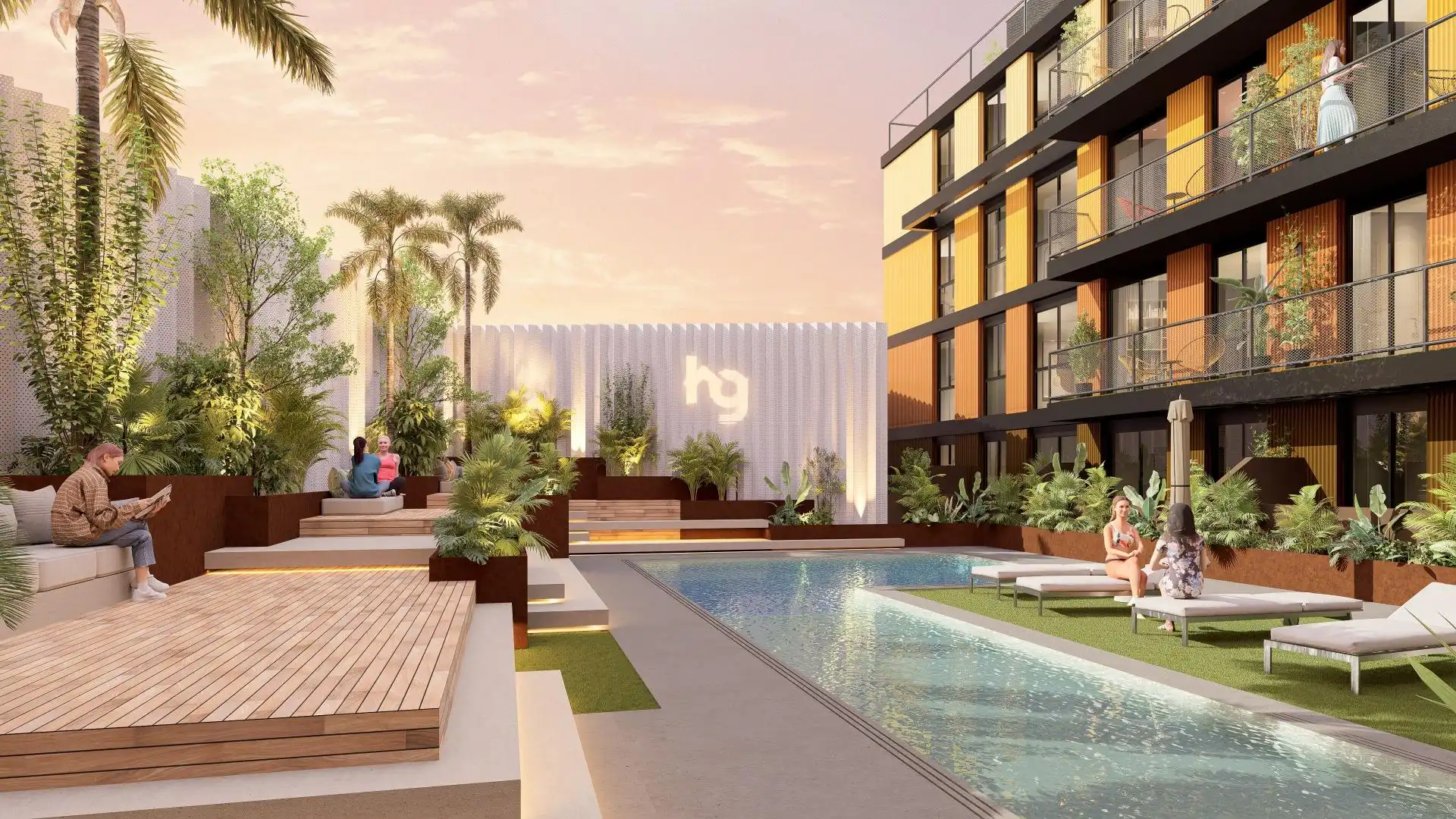 Terrasse von Wohnung zum Verkauf in Murcia mit Klimaanlage, Privatgarten und Terrasse