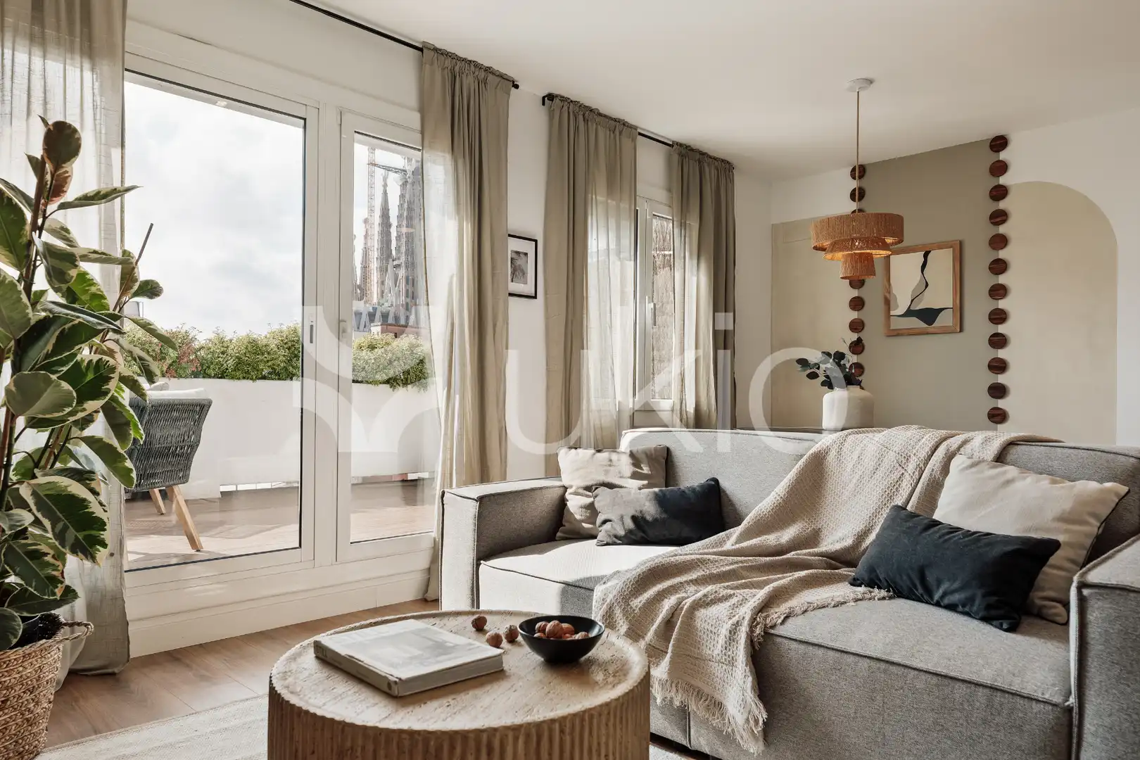 Sala d'estar de Apartament de lloguer en Barcelona amb Aire condicionat, Calefacció i Terrassa