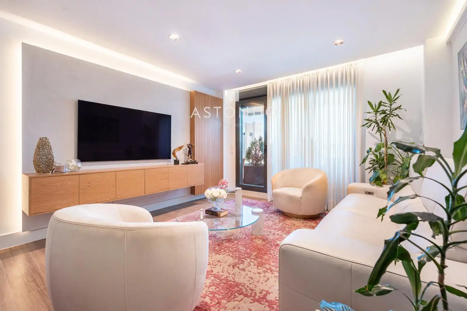 Wohnzimmer von Wohnung zur Miete in Madrid mit Klimaanlage, Heizung und Terrasse