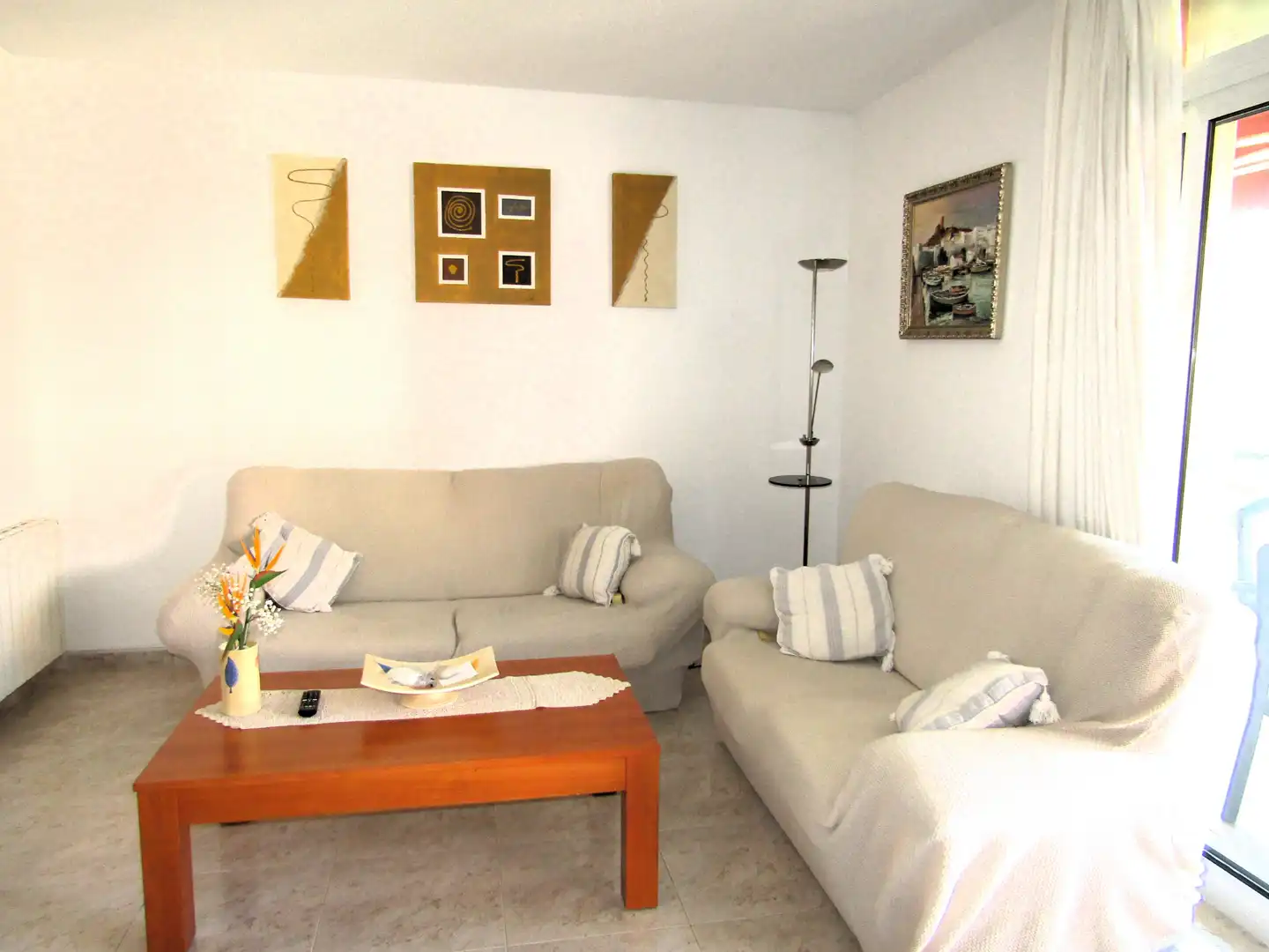 Sala d'estar de Apartament en venda en Calonge i Sant Antoni amb Aire condicionat, Calefacció i Terrassa