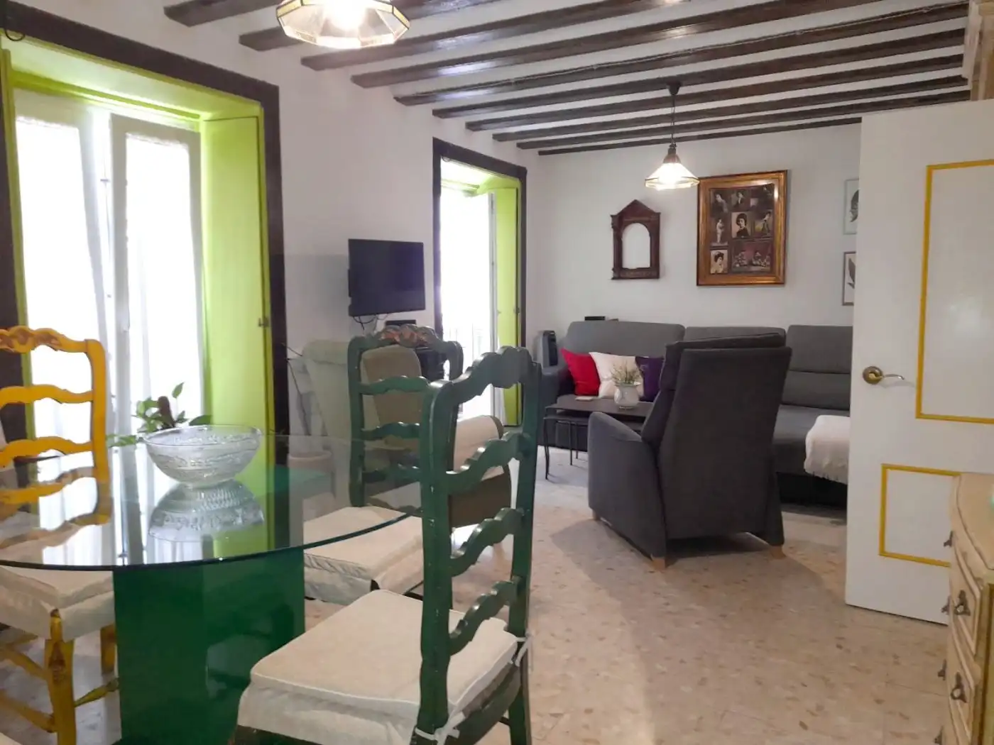 Living room of Flat for rent in Cádiz  with Furnished and Balcony