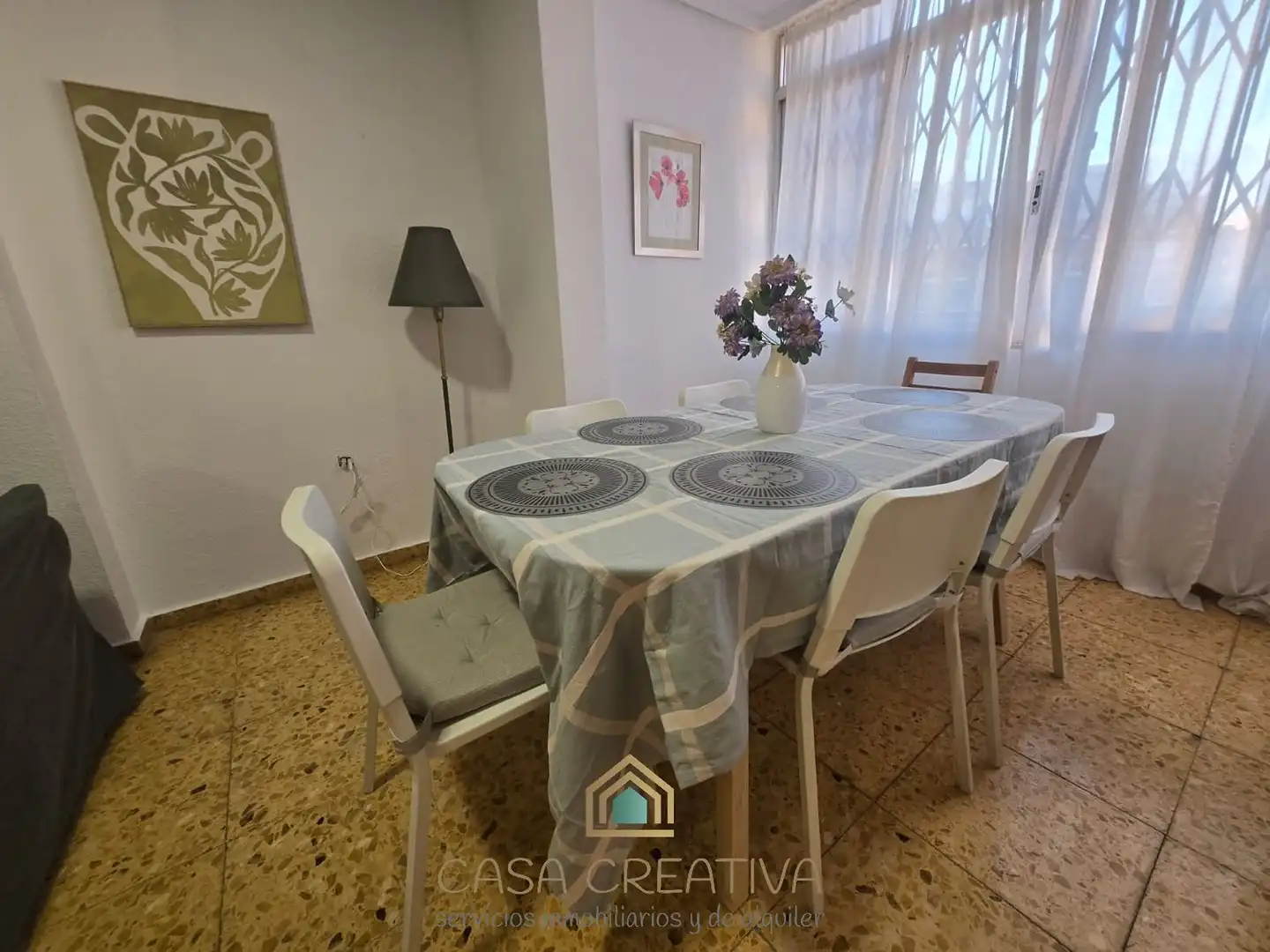 Comedor de Piso de alquiler en Valencia con Terraza, Amueblado y Balcón