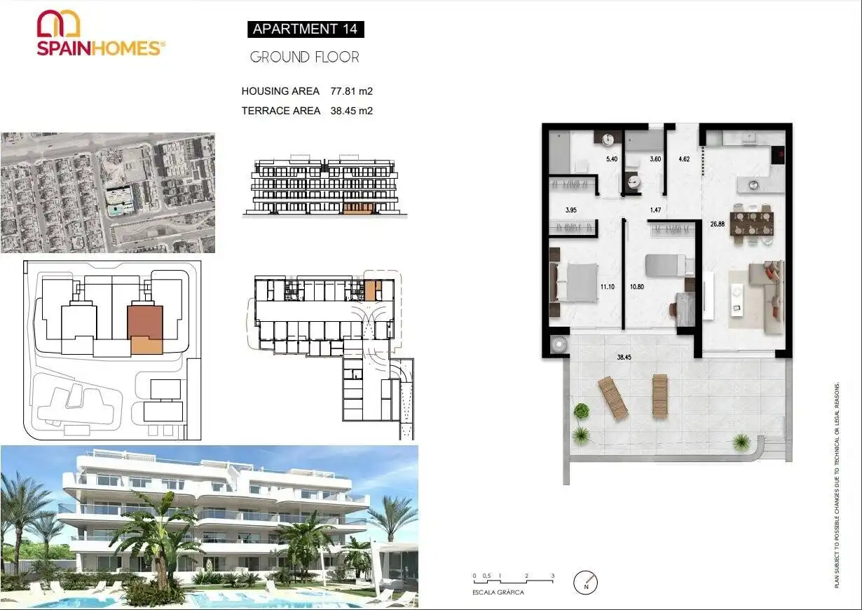Apartament amb terrassa en venda a Orihuela Costa, imagen 48
